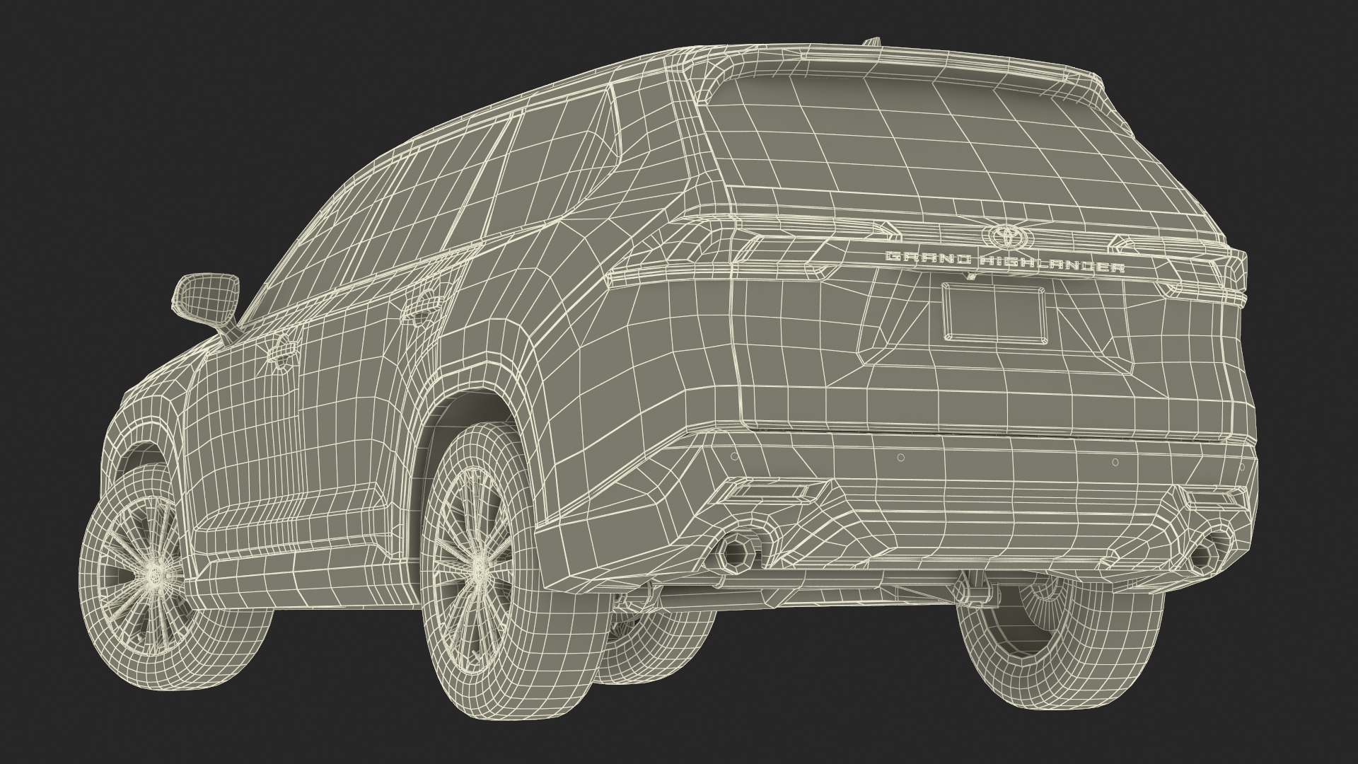 3D model Toyota Grand Highlander 2024 Rigged