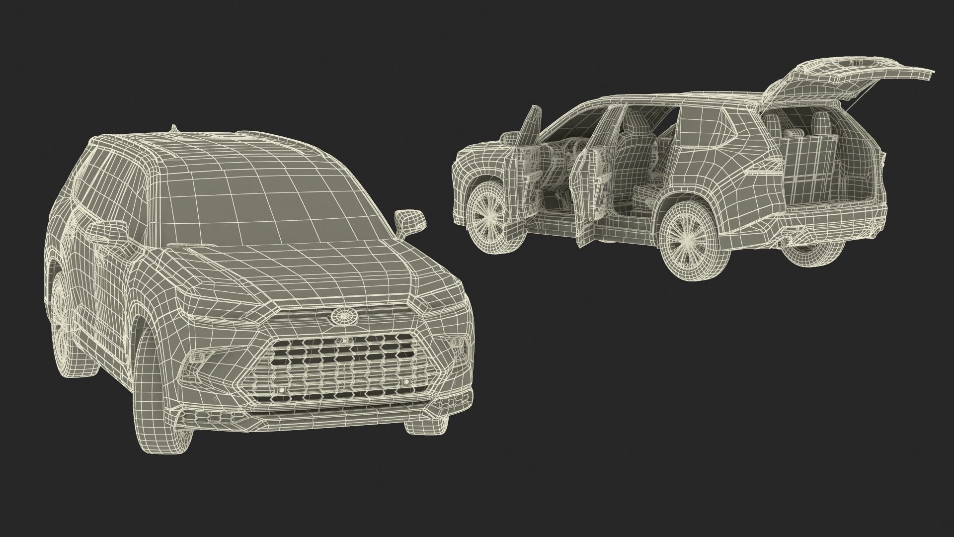 3D model Toyota Grand Highlander 2024 Rigged