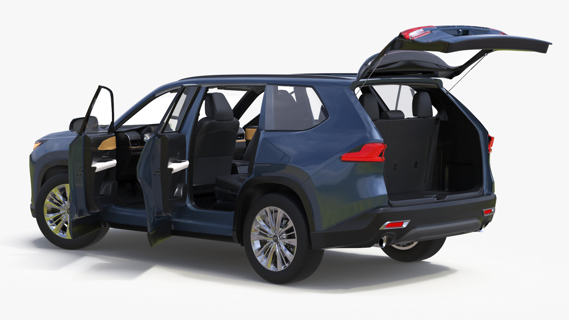 3D model Toyota Grand Highlander 2024 Rigged