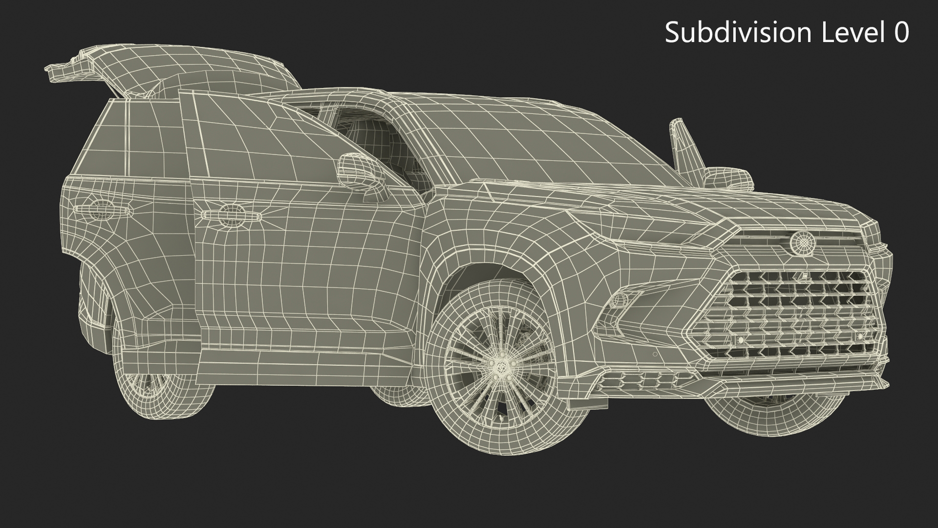 3D model Toyota Grand Highlander 2024 Rigged