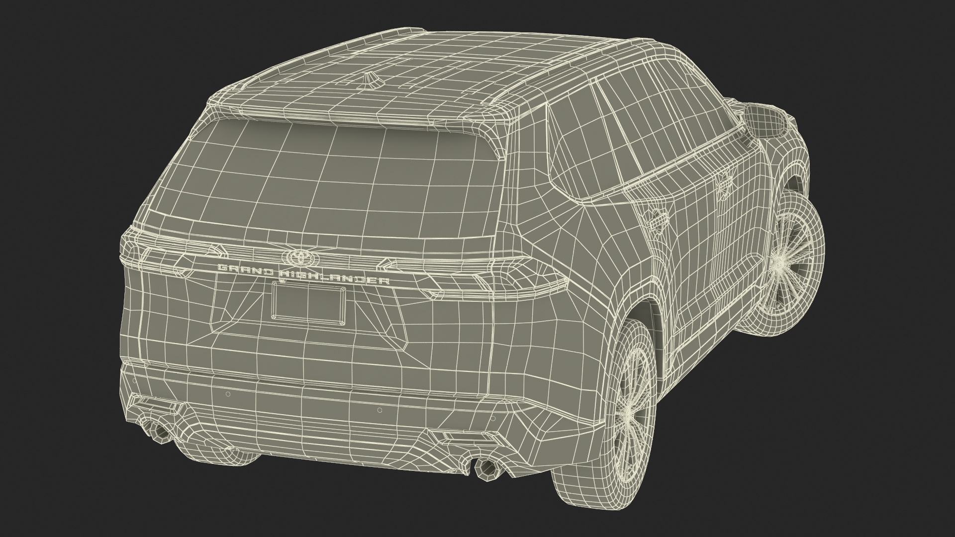 3D model Toyota Grand Highlander 2024 Rigged