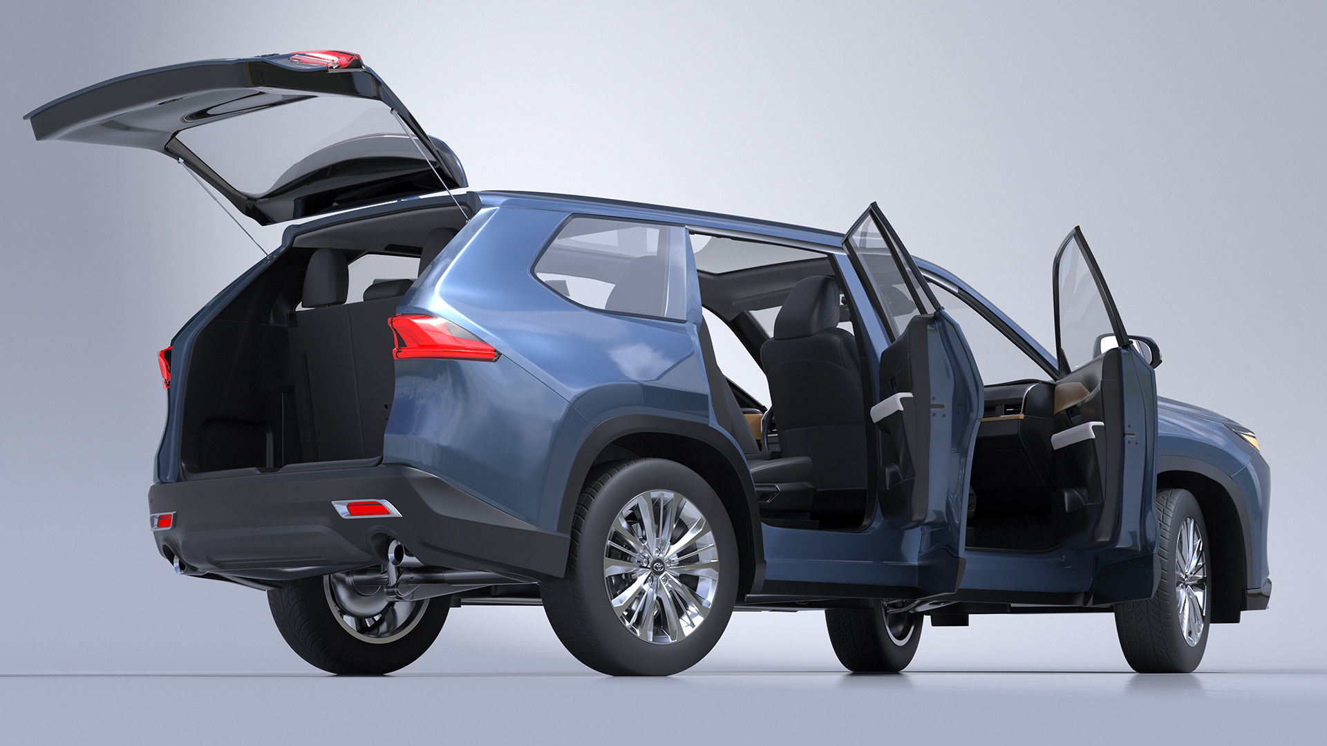 3D model Toyota Grand Highlander 2024 Rigged