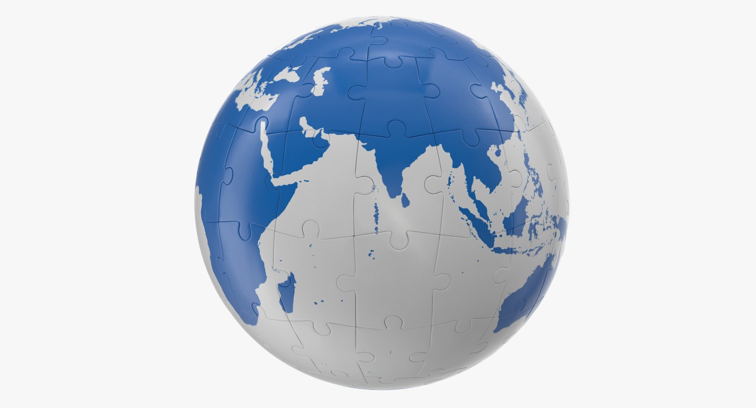 3D model Earth Jigsaw Puzzle Globe