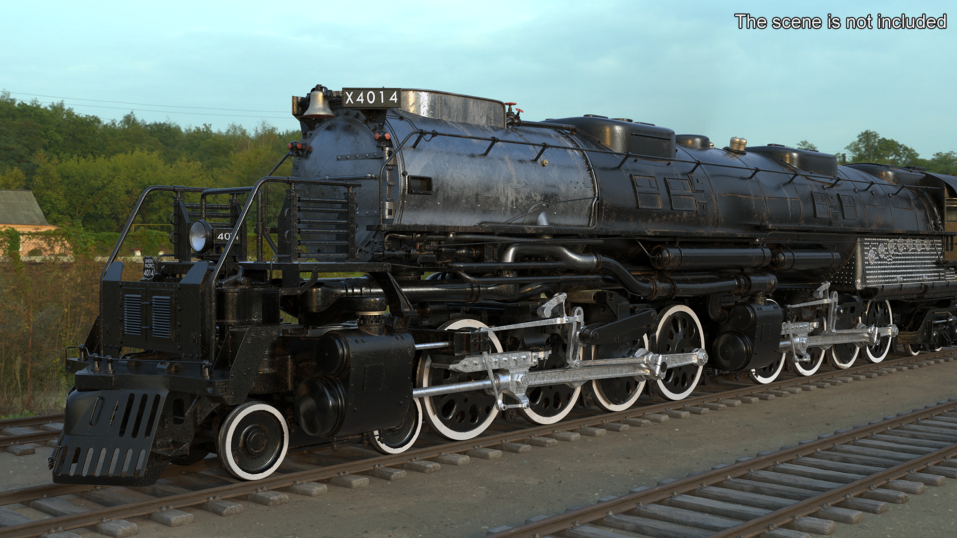Locomotive Big Boy Rigged for Maya 3D model