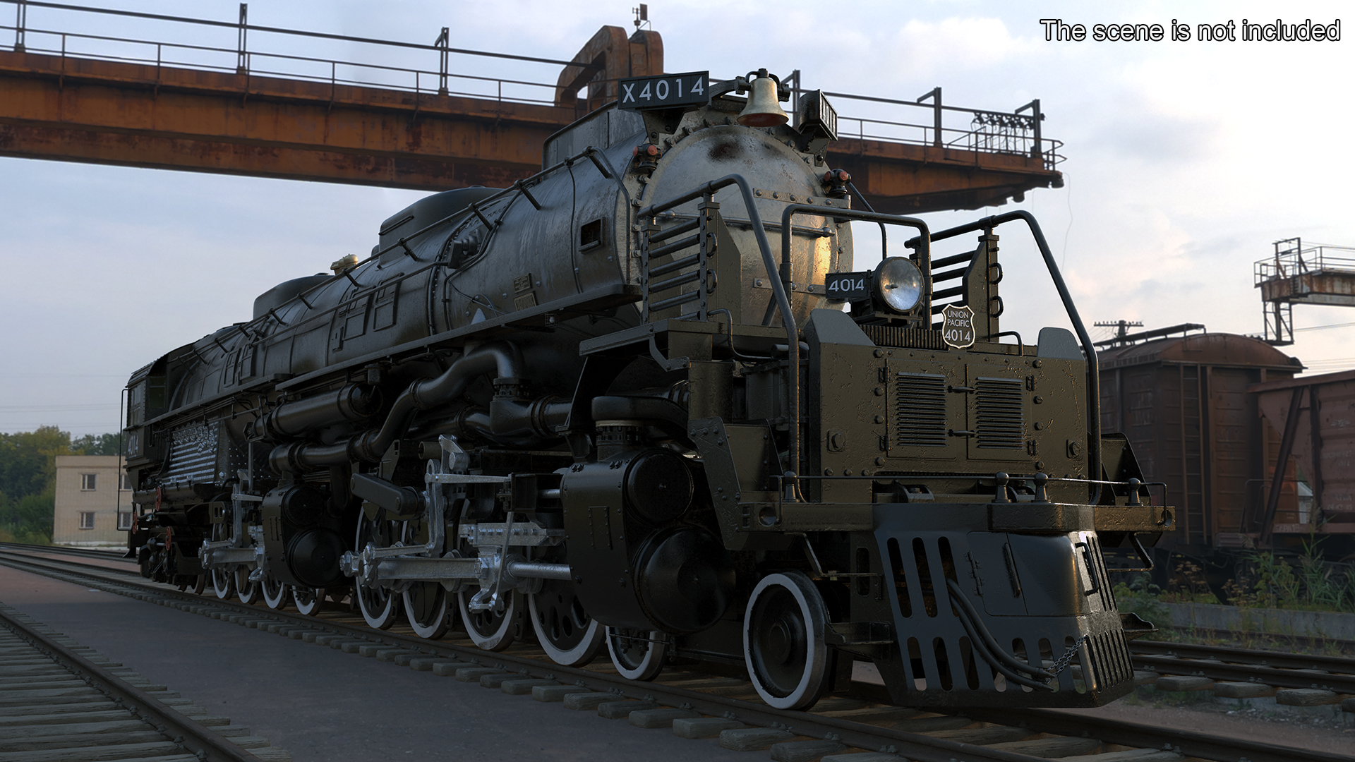 Locomotive Big Boy Rigged for Maya 3D model