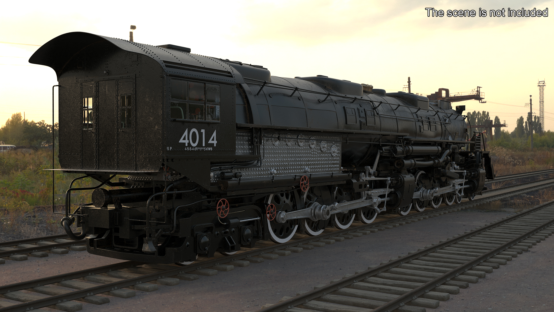 Locomotive Big Boy Rigged for Maya 3D model
