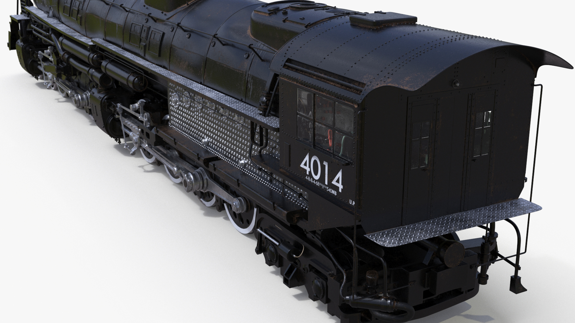 Locomotive Big Boy Rigged for Maya 3D model