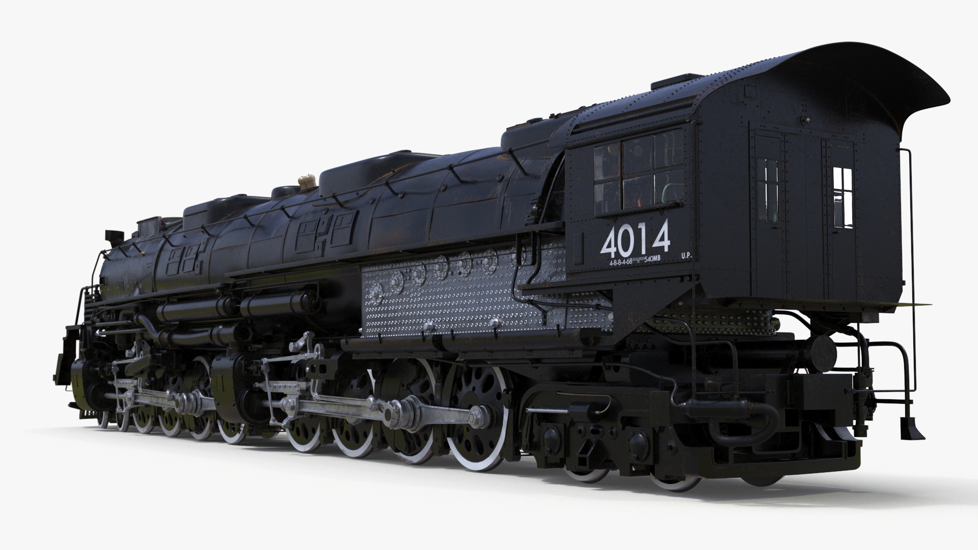 Locomotive Big Boy Rigged for Maya 3D model