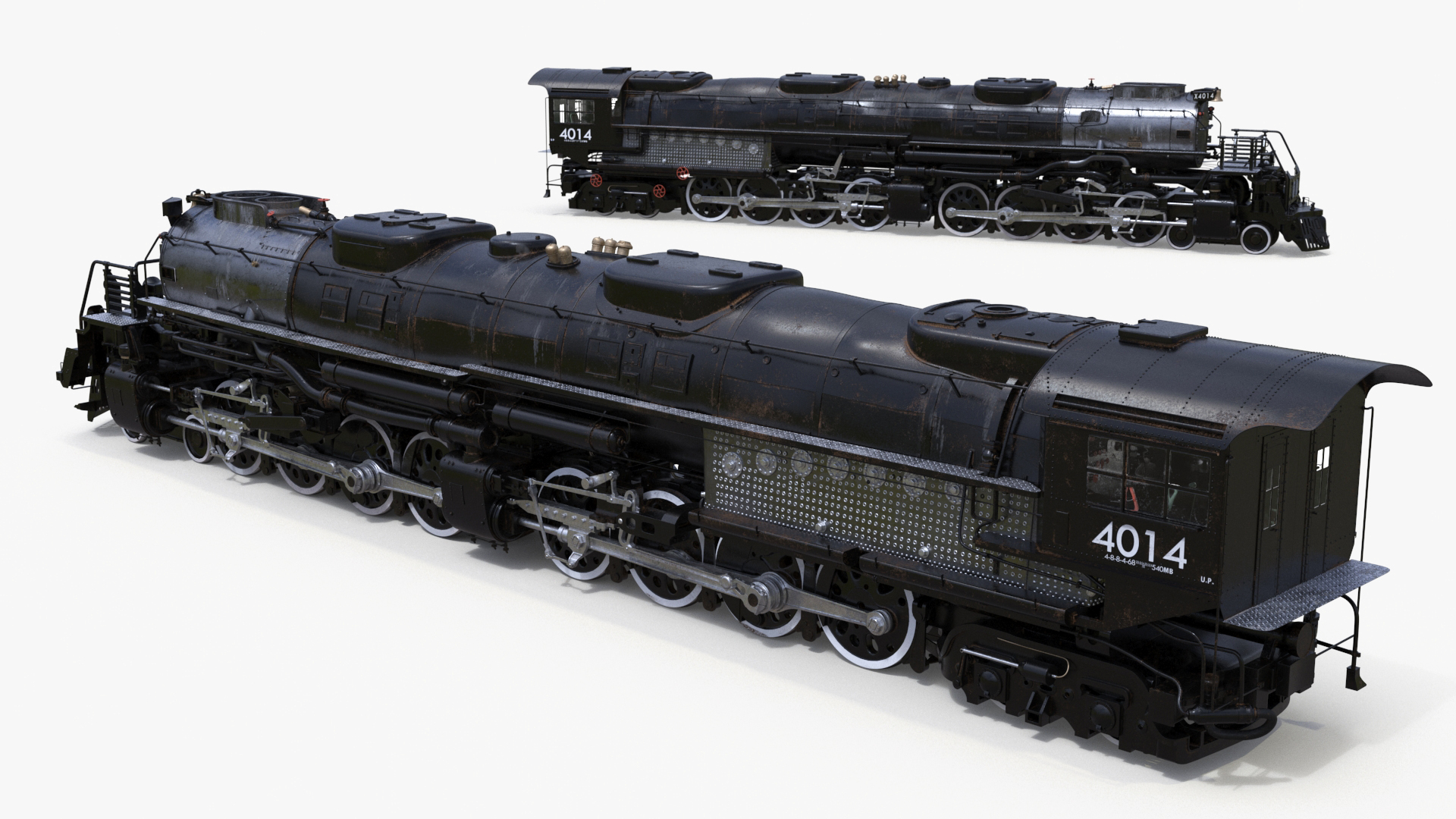 Locomotive Big Boy Rigged for Maya 3D model
