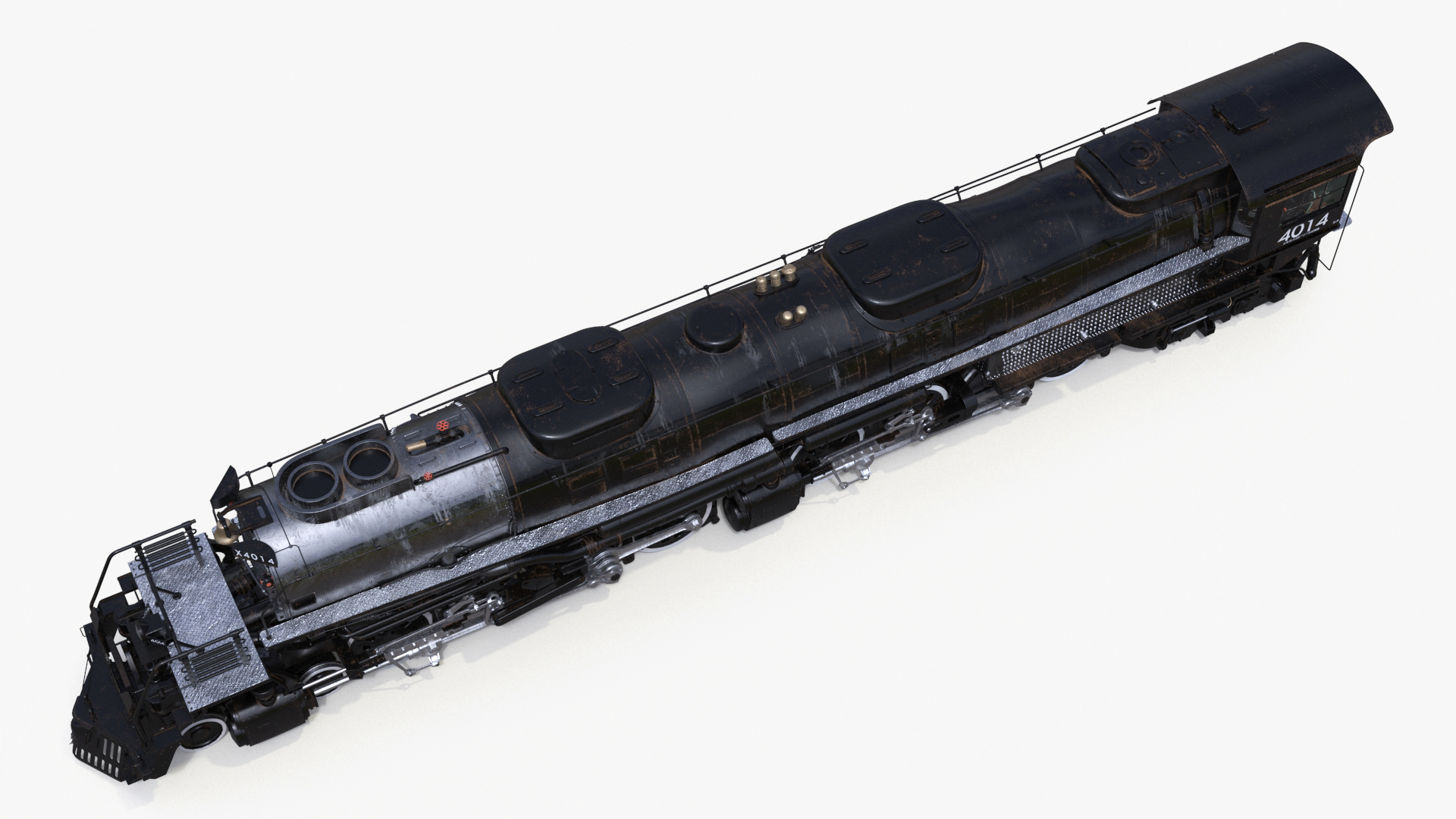 Locomotive Big Boy Rigged for Maya 3D model