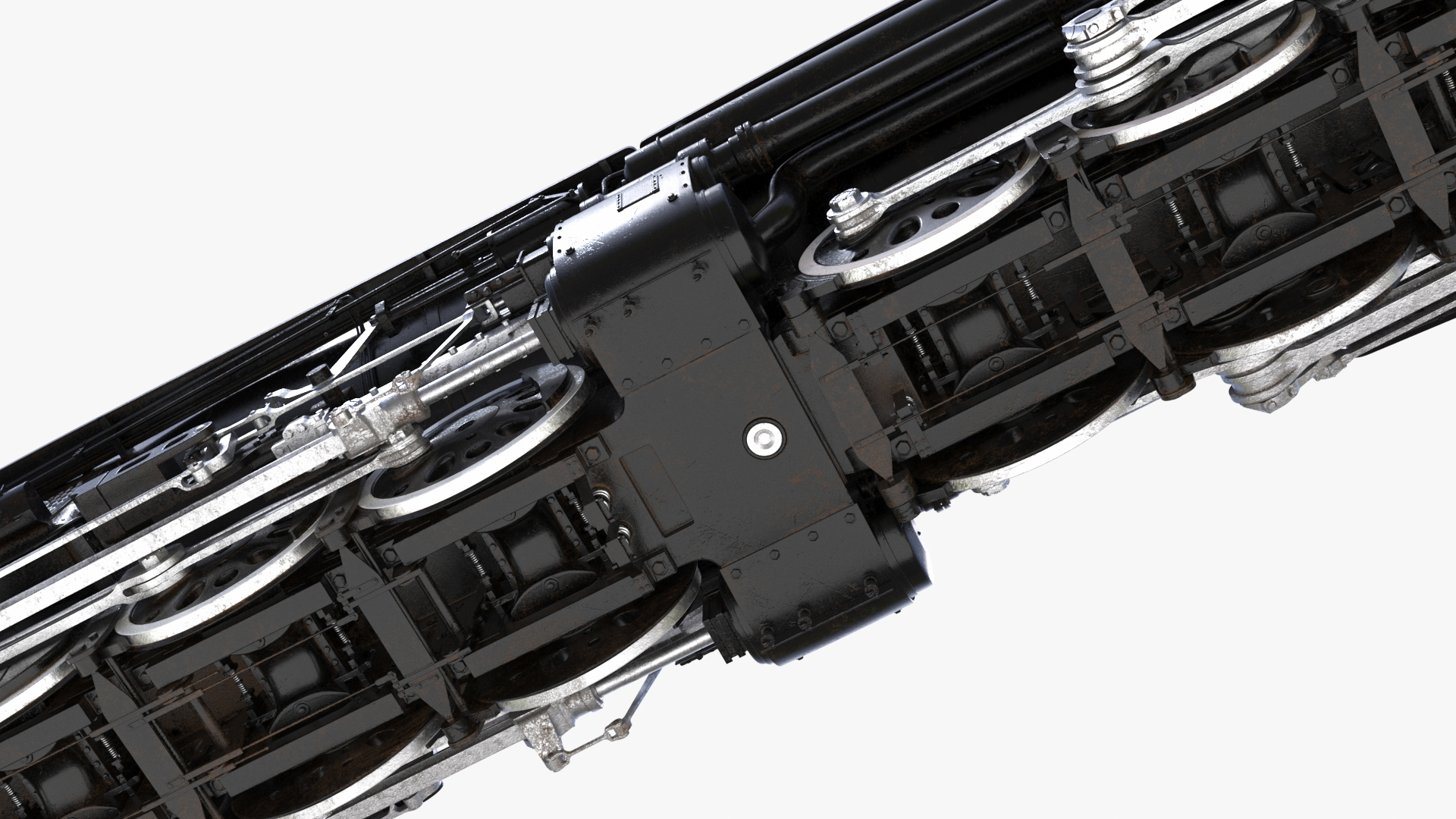 Locomotive Big Boy Rigged for Maya 3D model