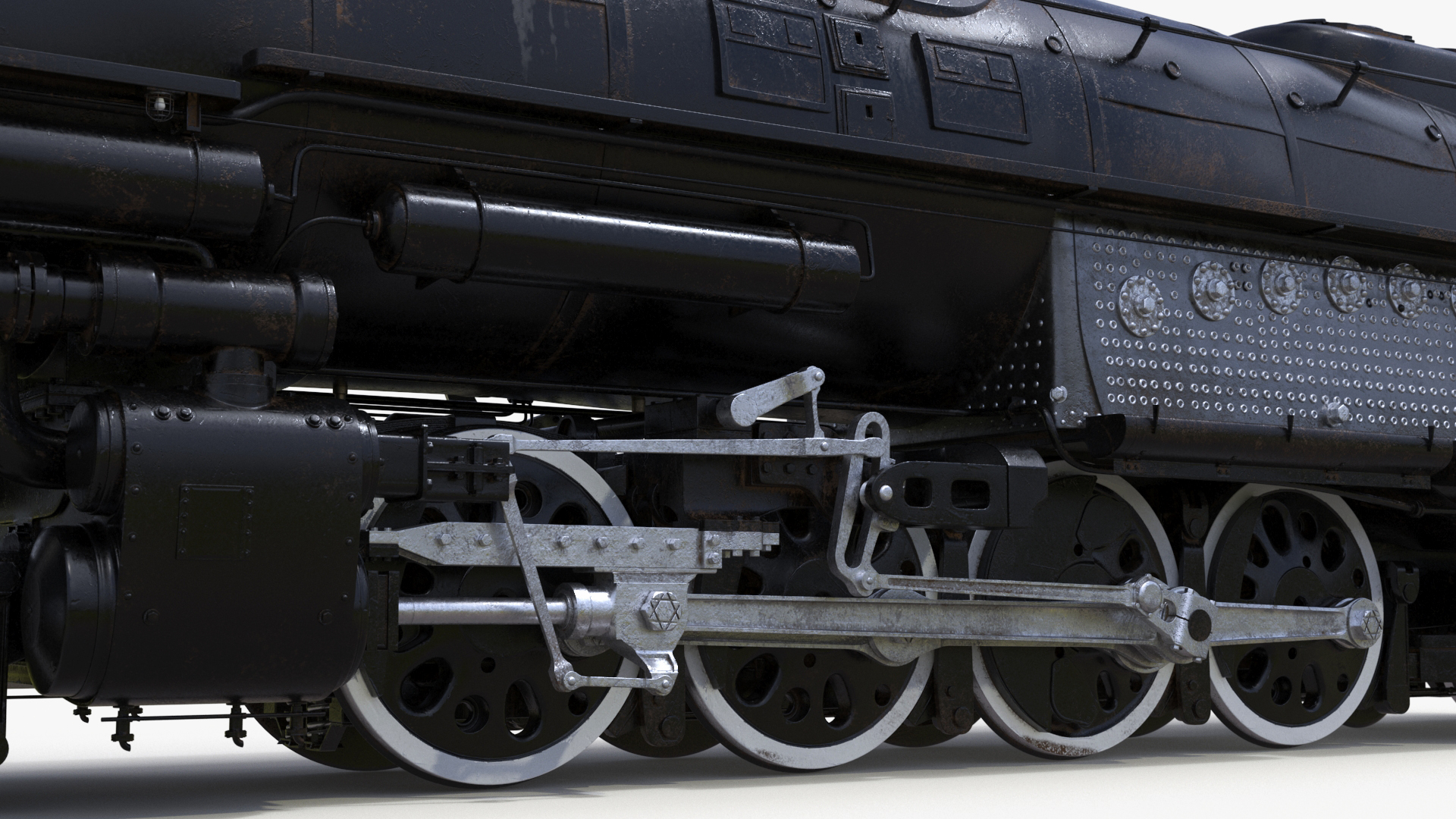 Locomotive Big Boy Rigged for Maya 3D model