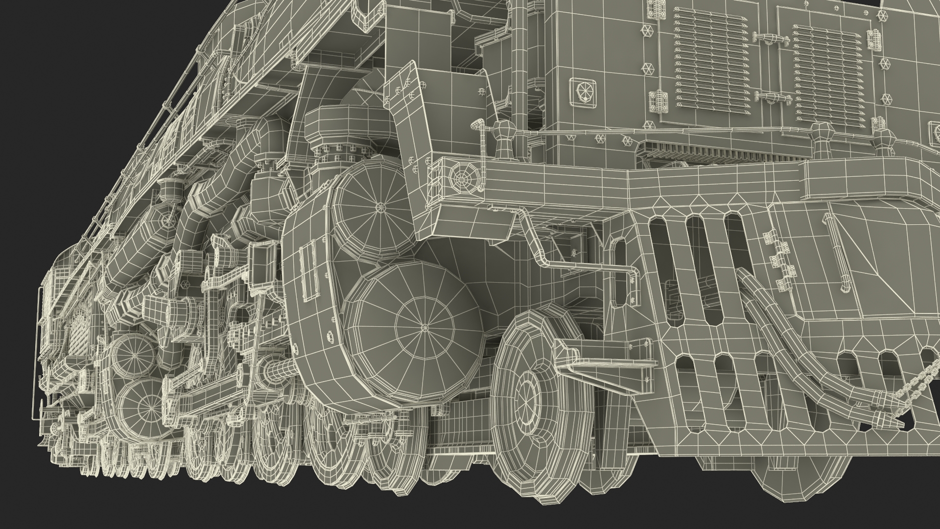 Locomotive Big Boy Rigged for Maya 3D model