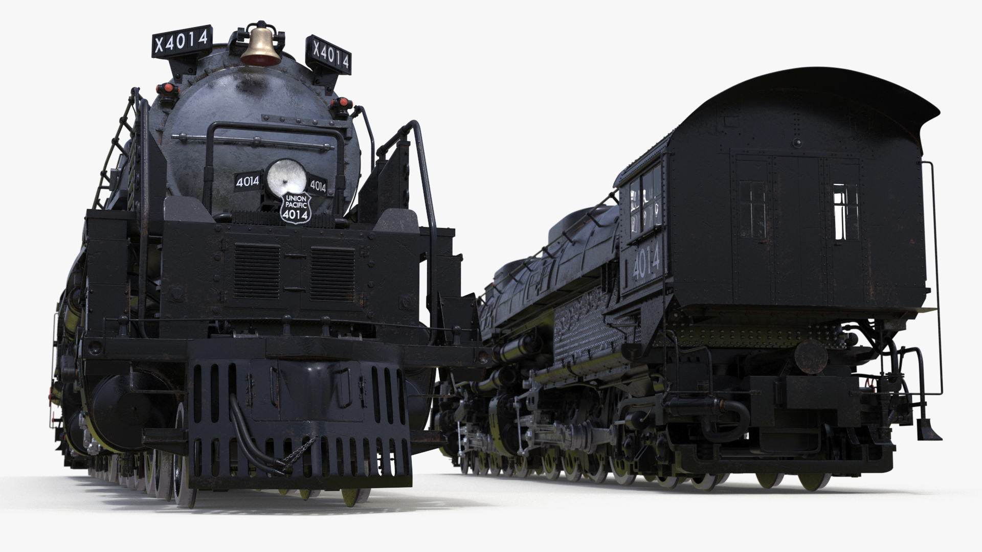 Locomotive Big Boy Rigged for Maya 3D model