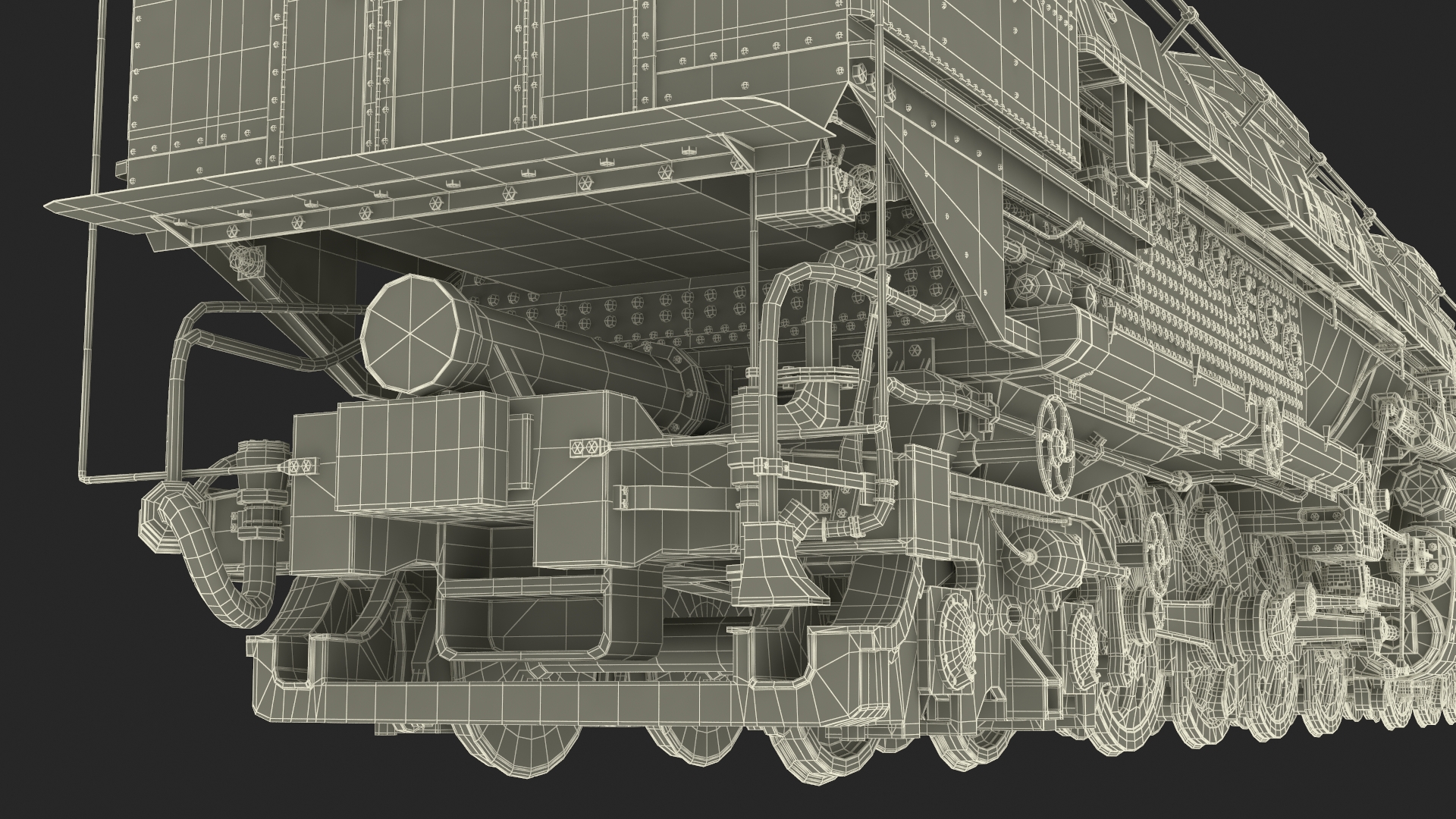 Locomotive Big Boy Rigged for Maya 3D model