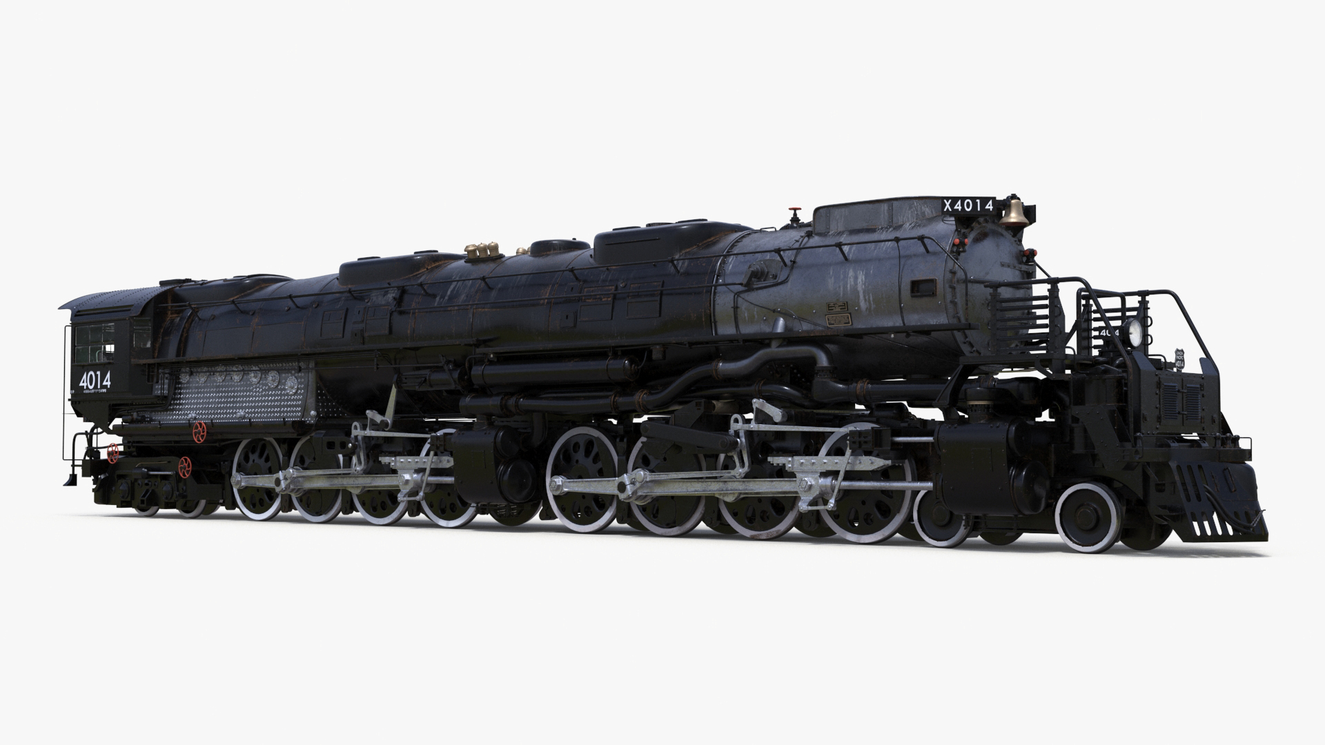 Locomotive Big Boy Rigged for Maya 3D model