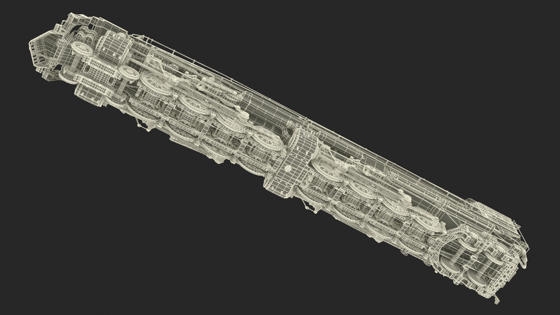 Locomotive Big Boy Rigged for Maya 3D model