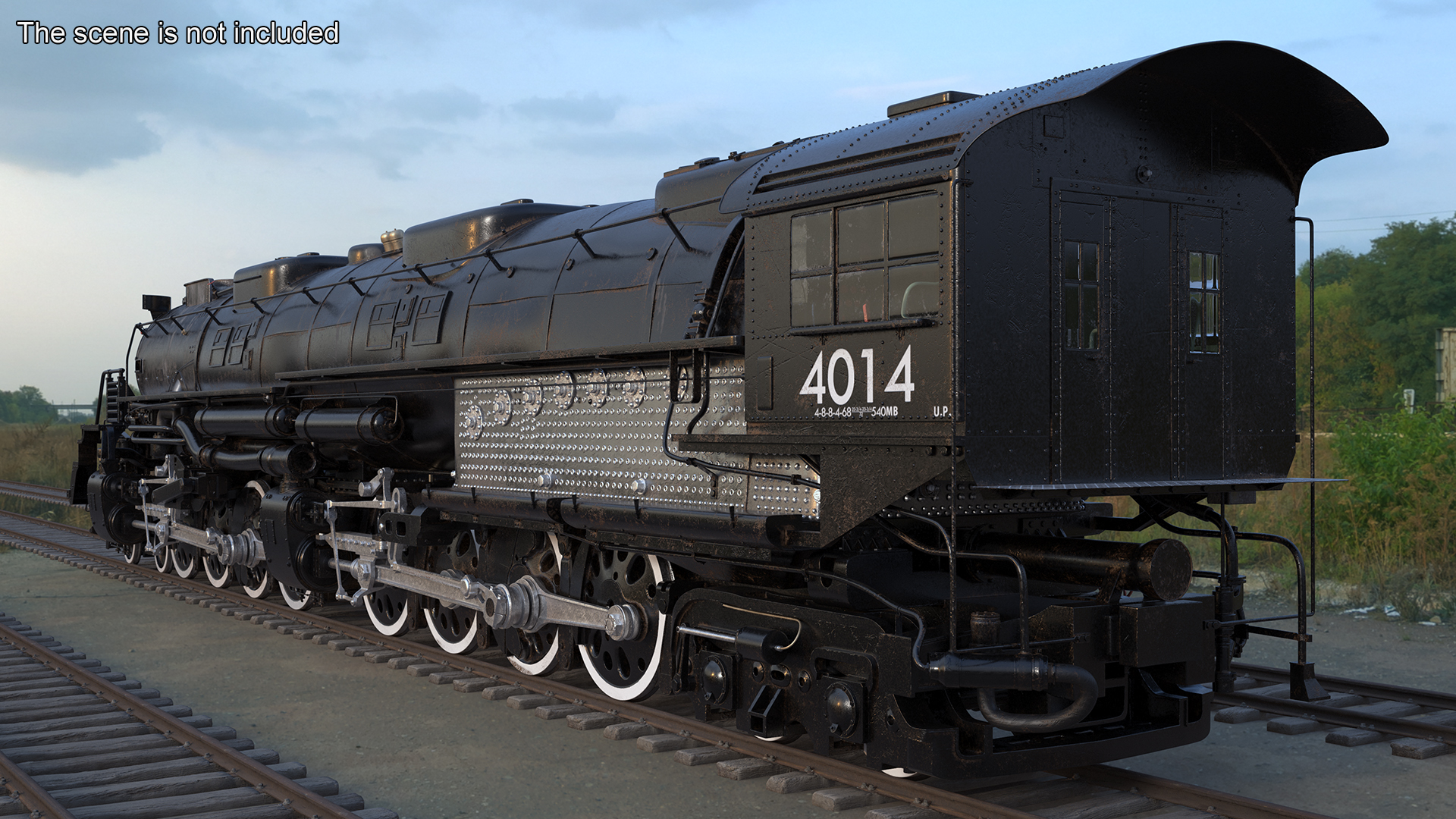 Locomotive Big Boy Rigged for Maya 3D model