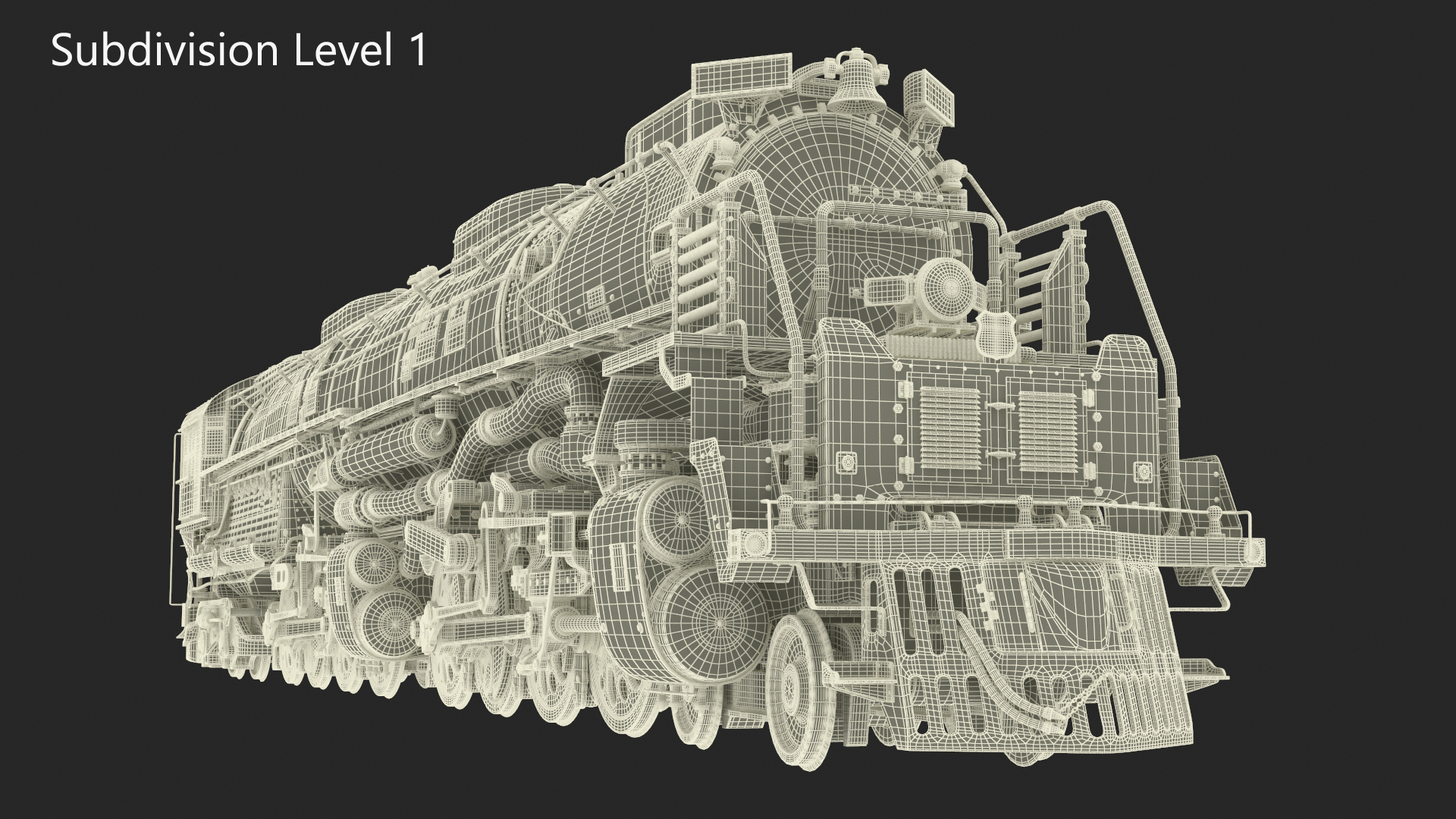 Locomotive Big Boy Rigged for Maya 3D model