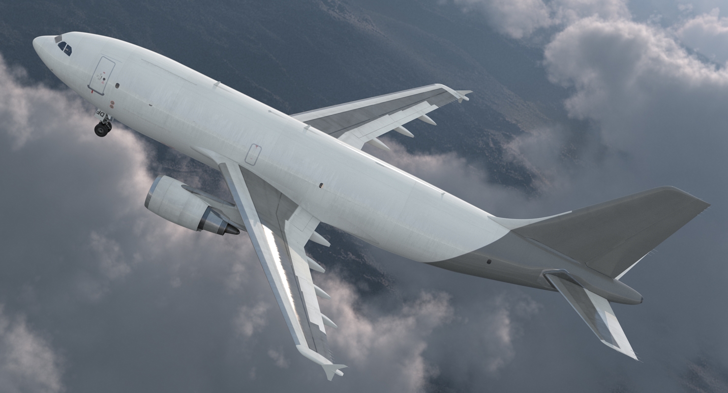 3D Cargo Aircraft Airbus A310 300F Generic Rigged