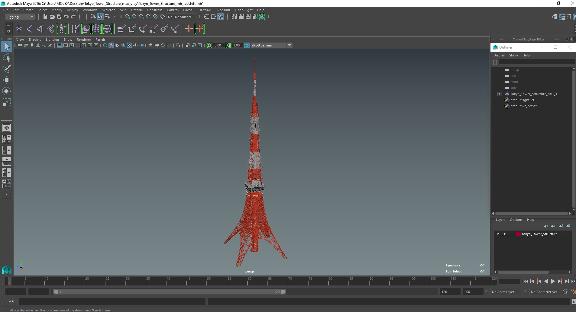 3D Tokyo Tower Structure
