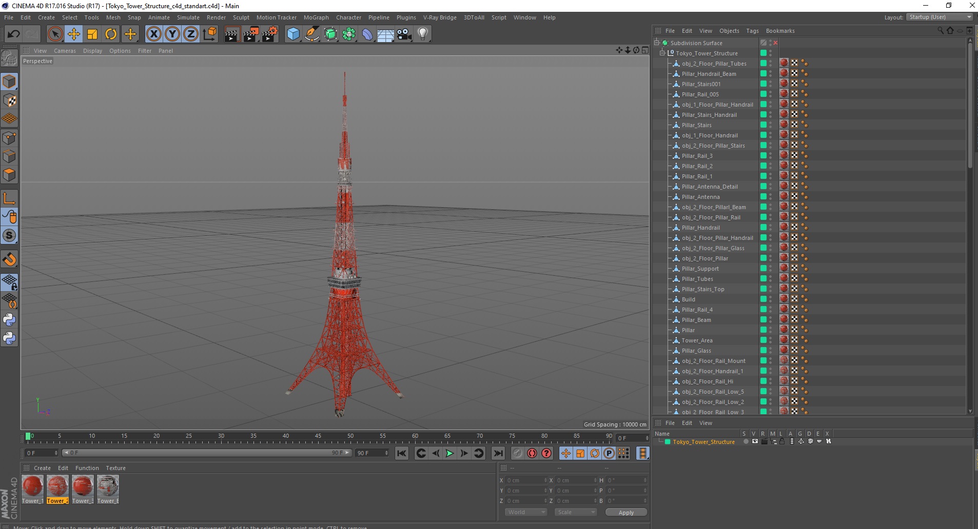 3D Tokyo Tower Structure