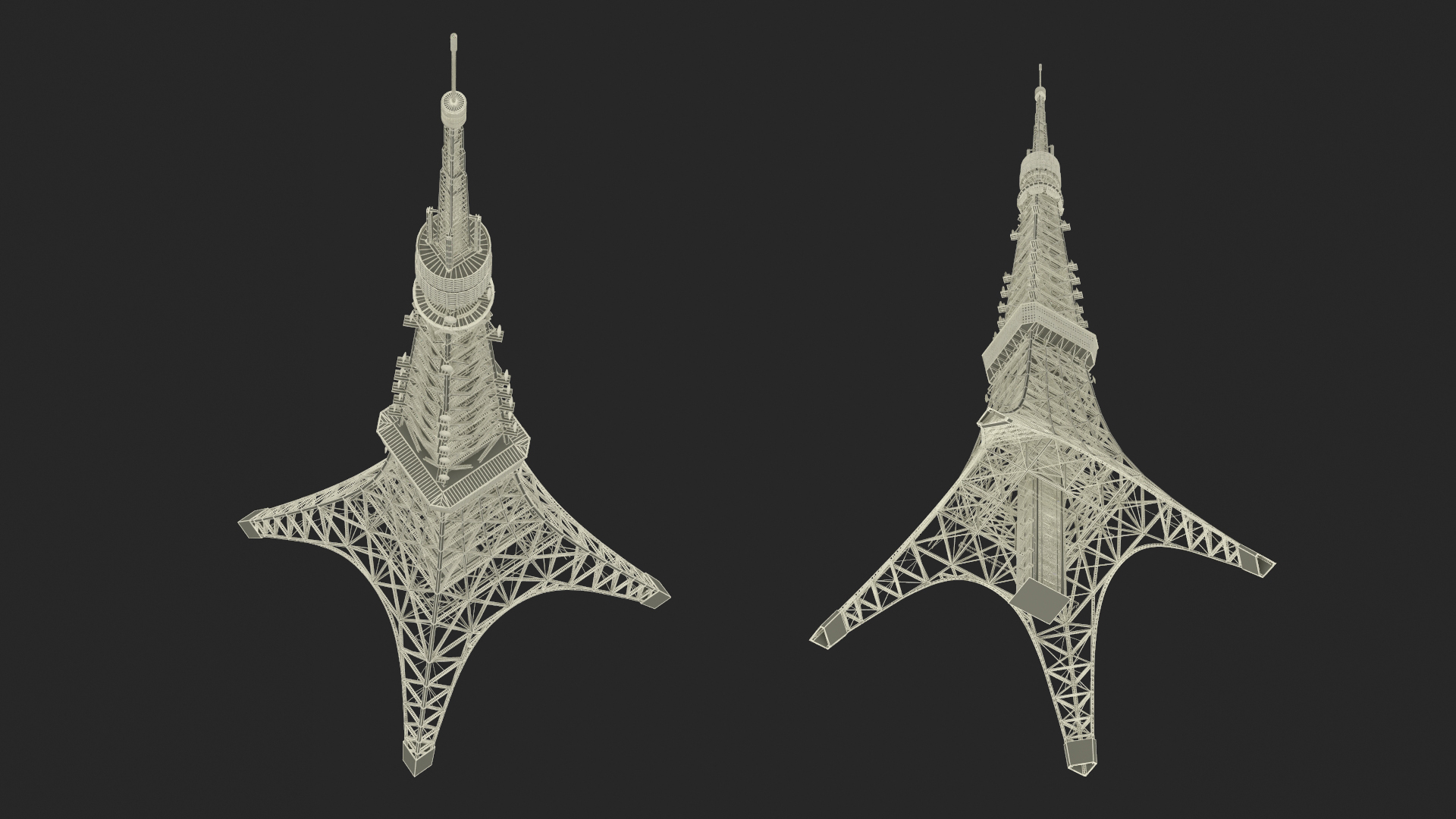 3D Tokyo Tower Structure