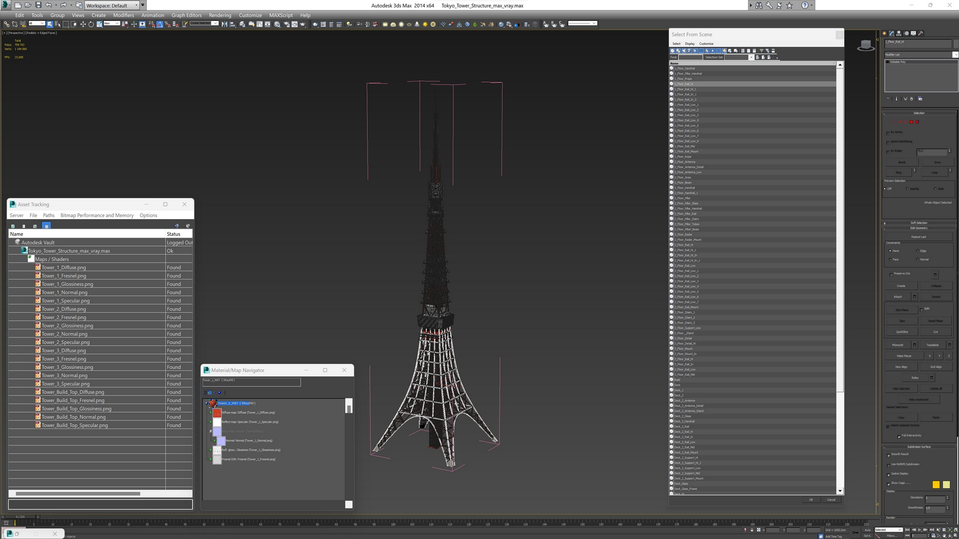 3D Tokyo Tower Structure