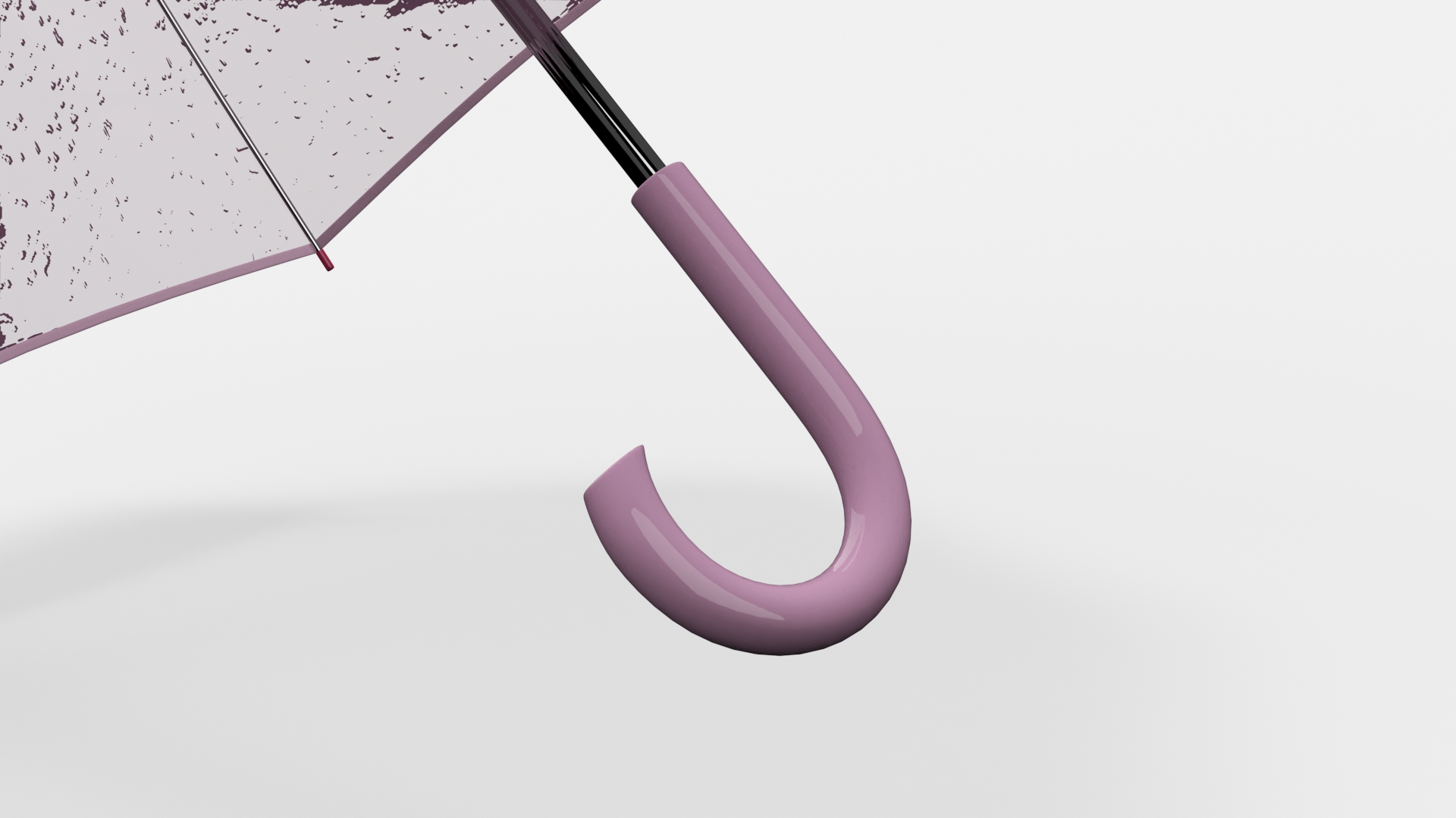 3D model Pink Clear Bubble Umbrella Wet