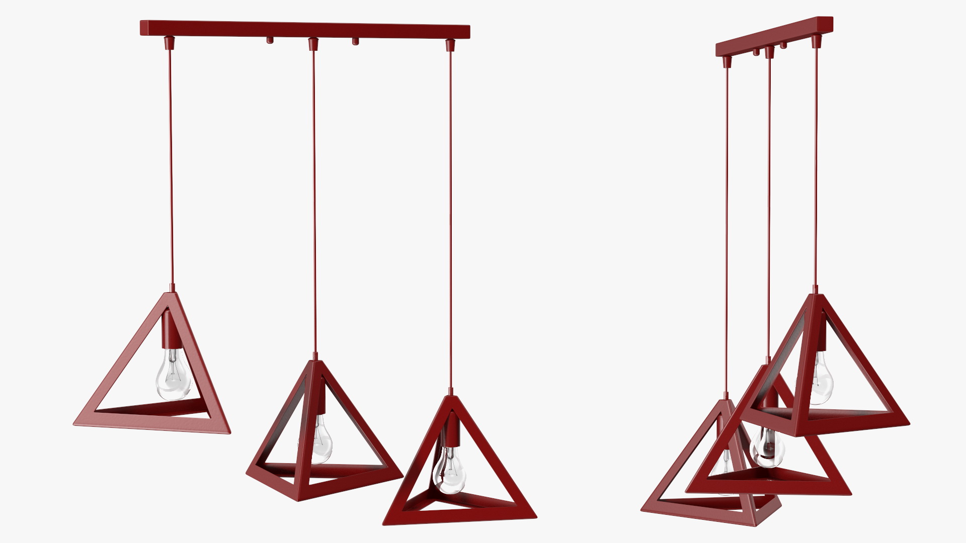 3D Ceiling Lights Red model