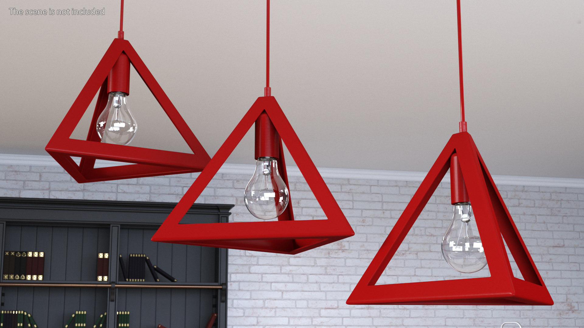 3D Ceiling Lights Red model