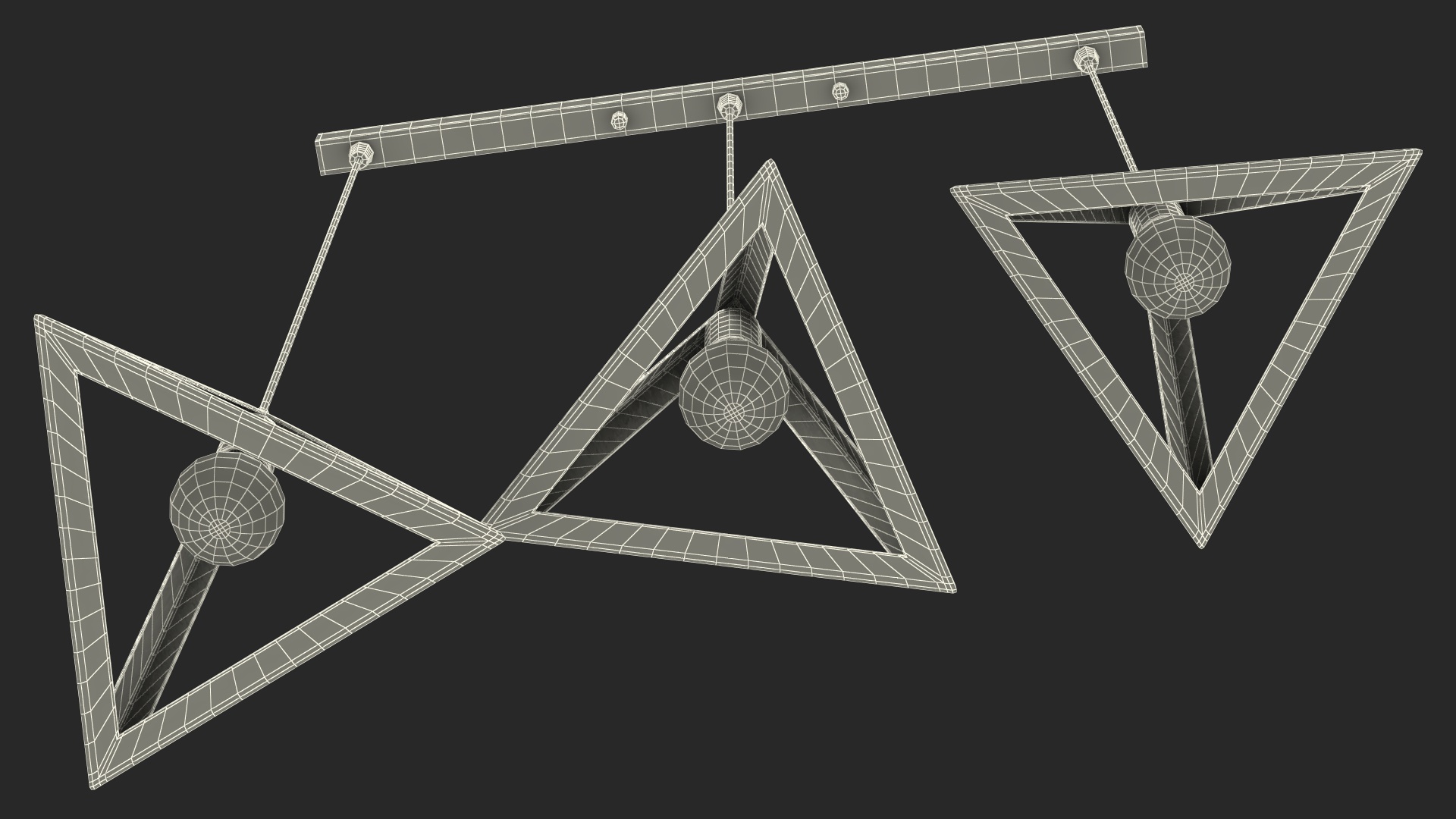 3D Ceiling Lights Red model