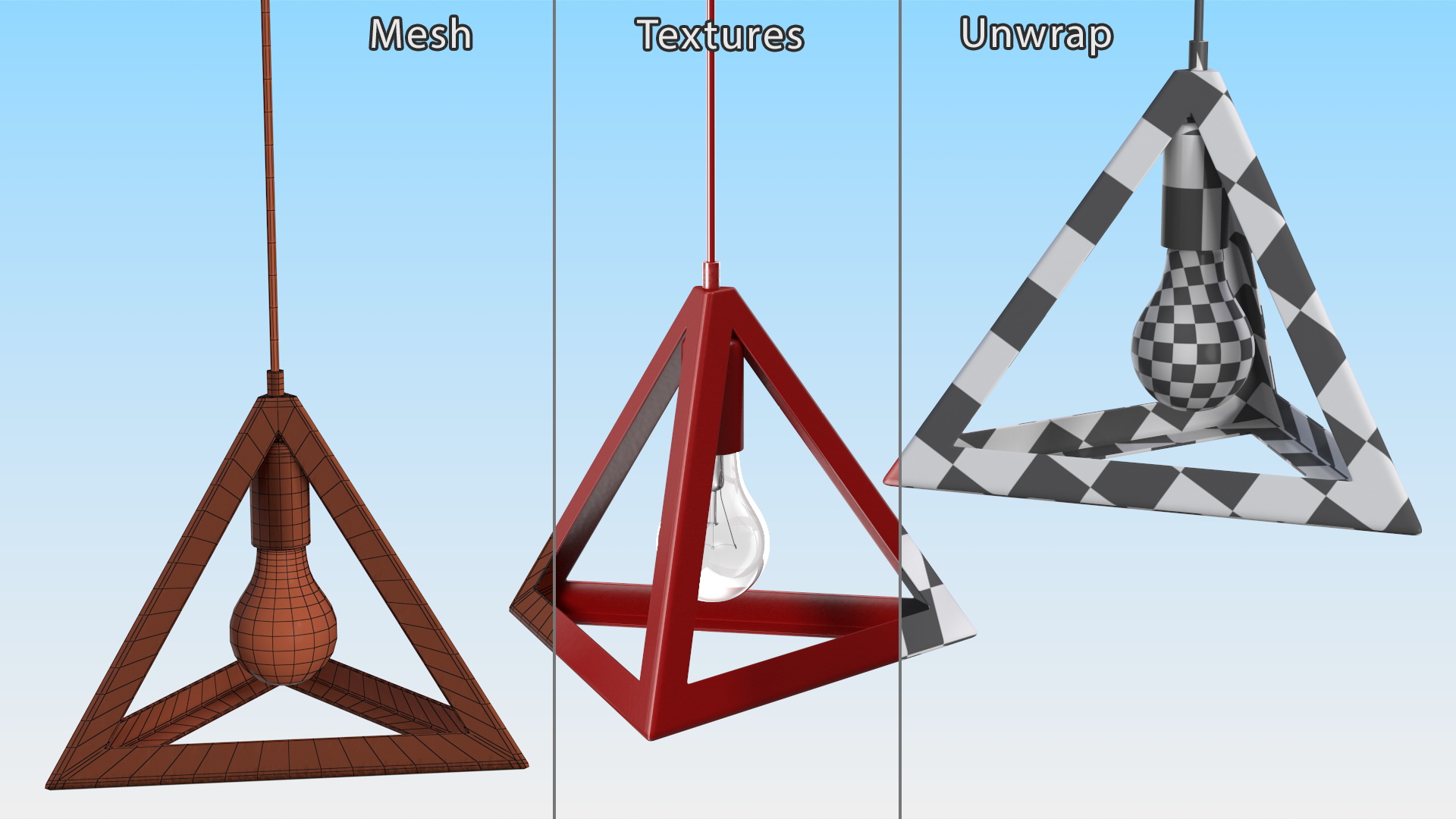 3D Ceiling Lights Red model