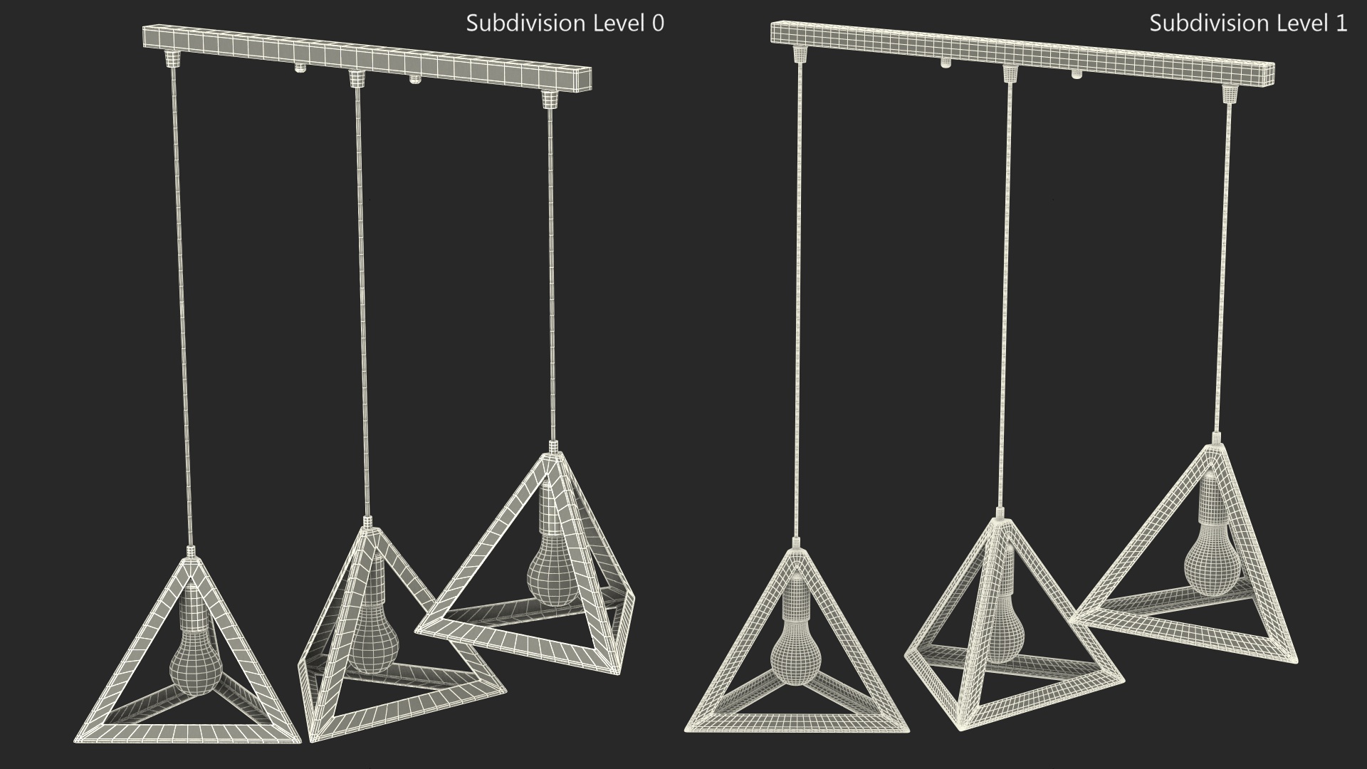 3D Ceiling Lights Red model