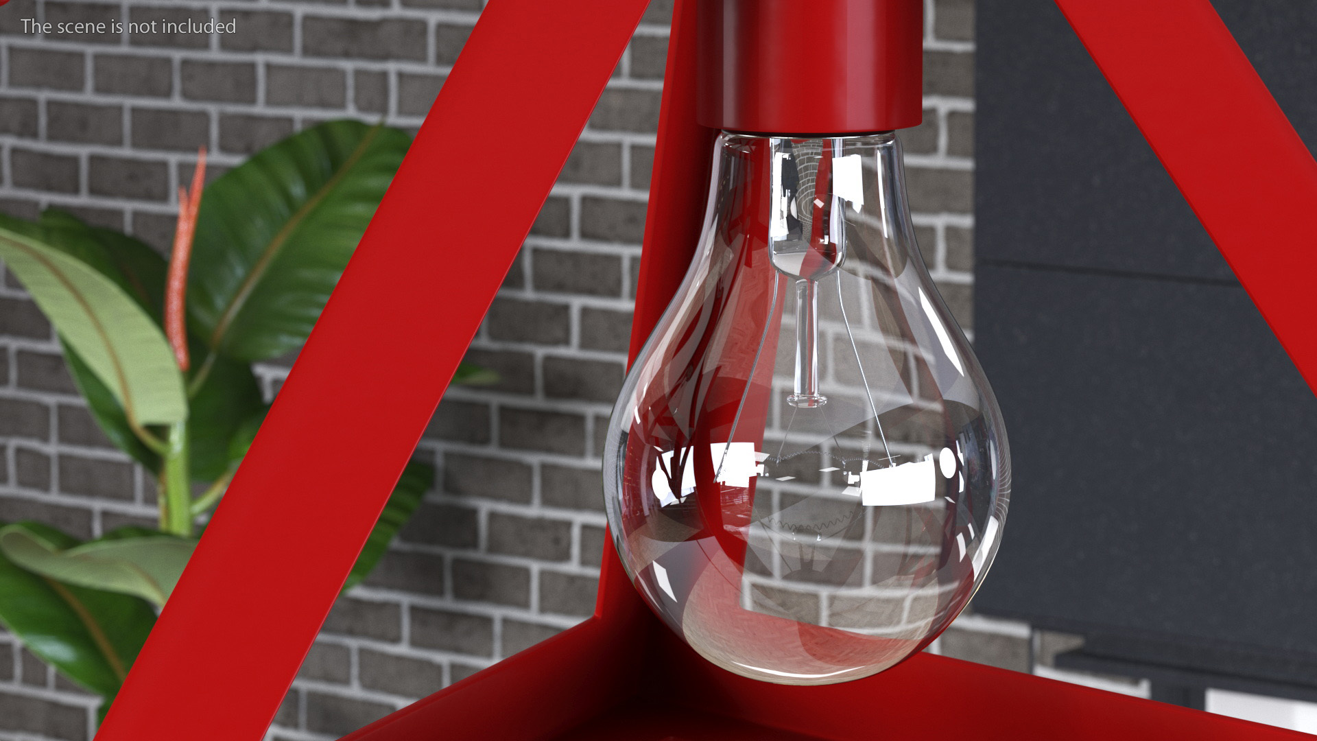 3D Ceiling Lights Red model