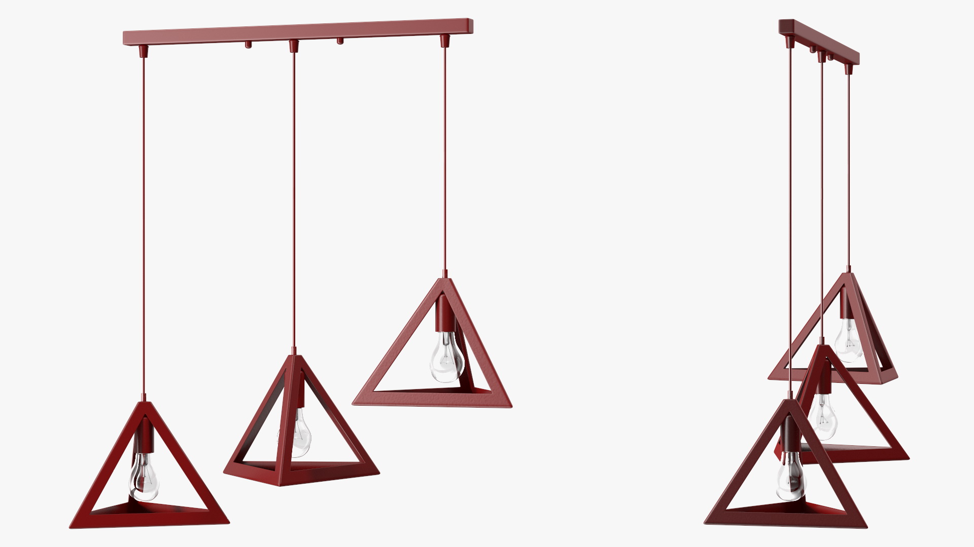 3D Ceiling Lights Red model