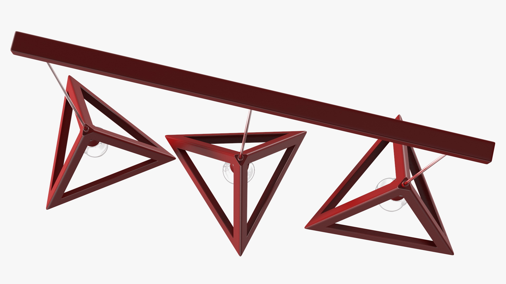 3D Ceiling Lights Red model