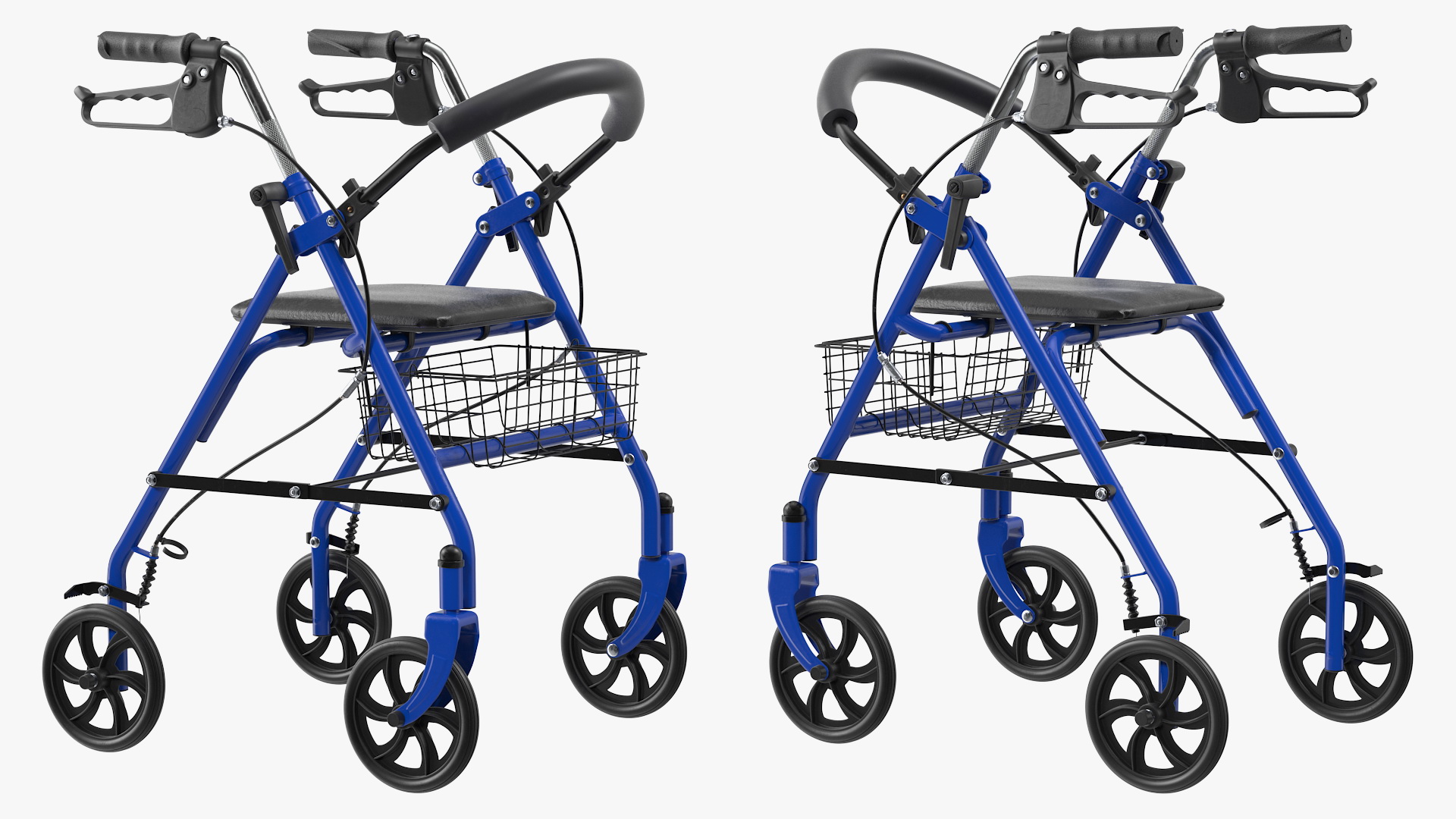 Medical Rolling Walker with Seat 3D