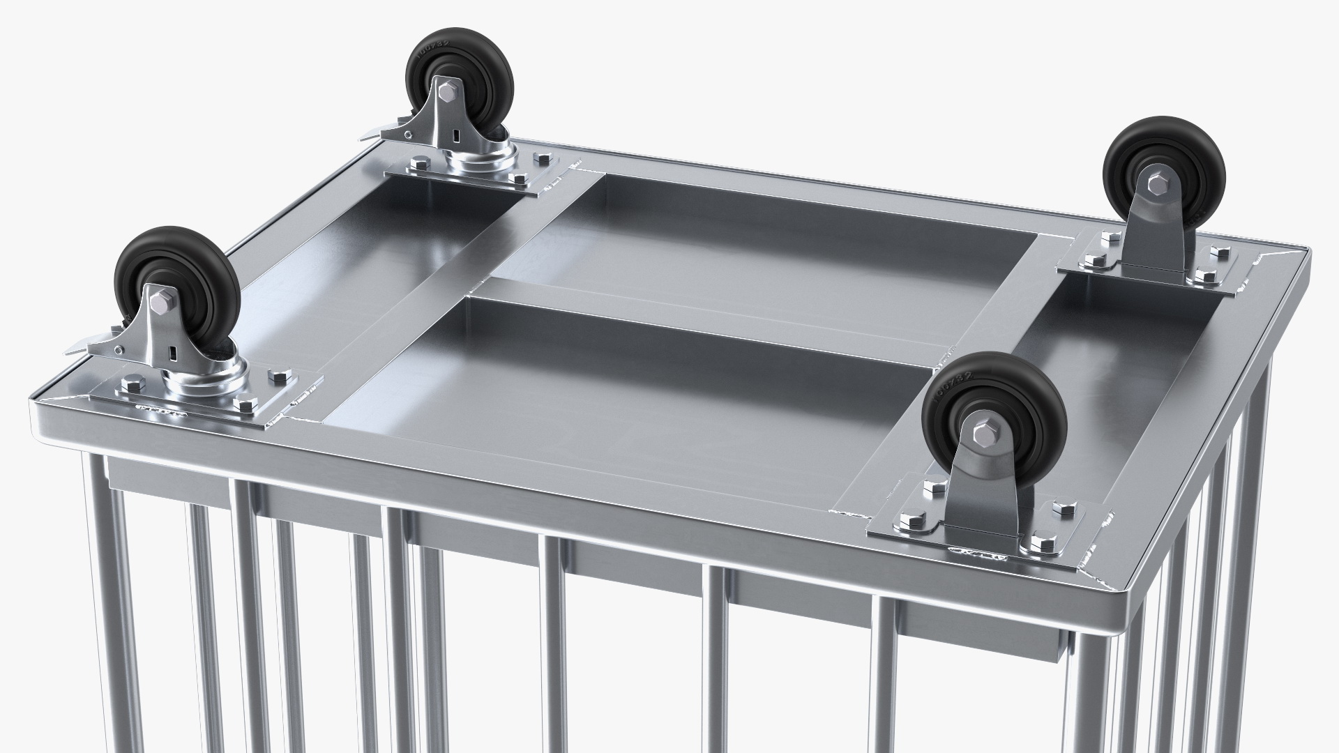 Trolley Platform with High Railing 3D model