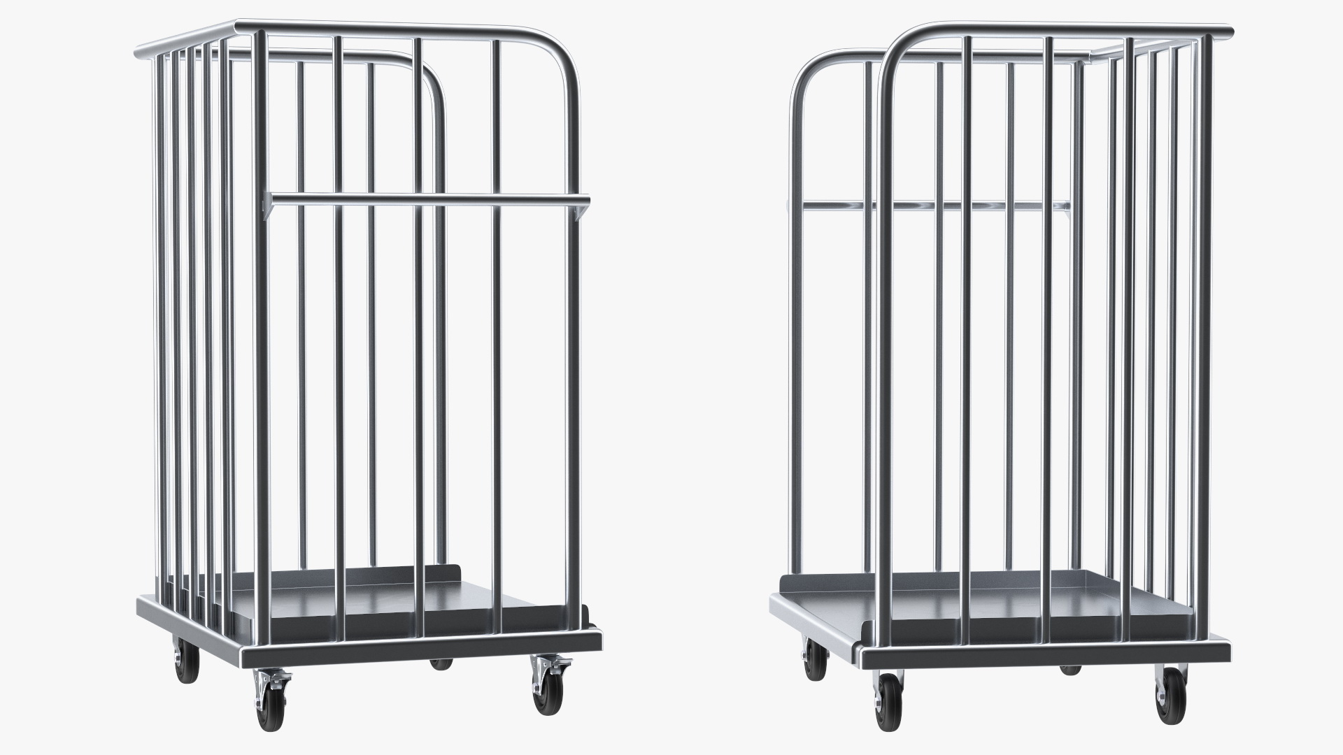 Trolley Platform with High Railing 3D model