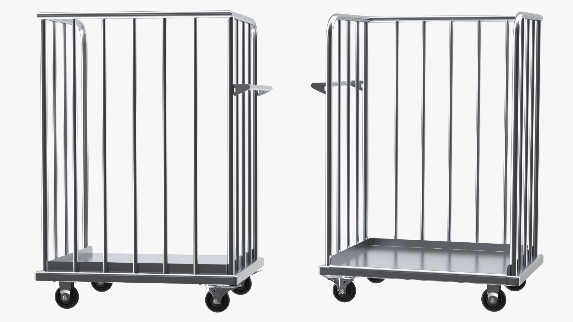 Trolley Platform with High Railing 3D model