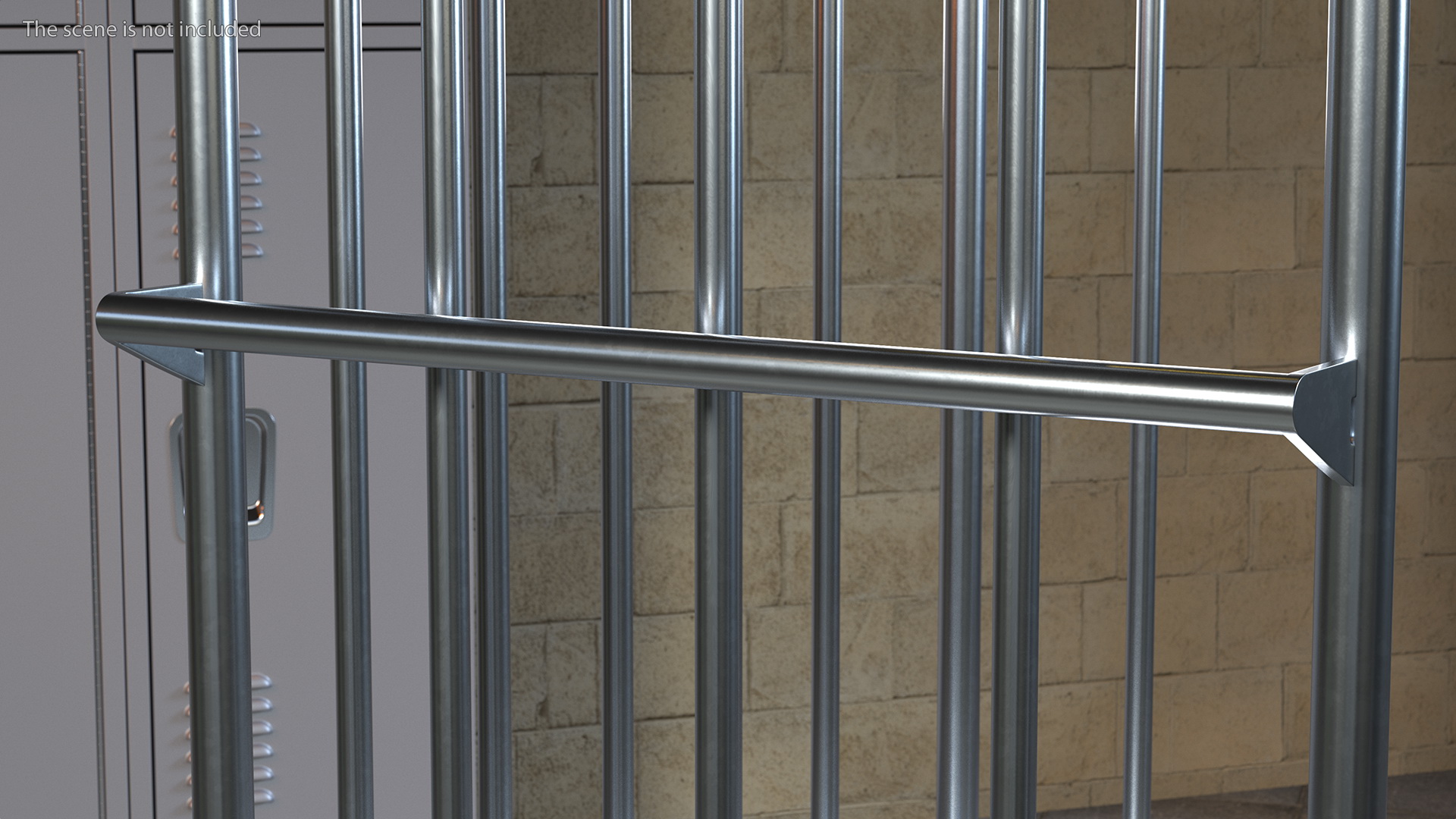 Trolley Platform with High Railing 3D model