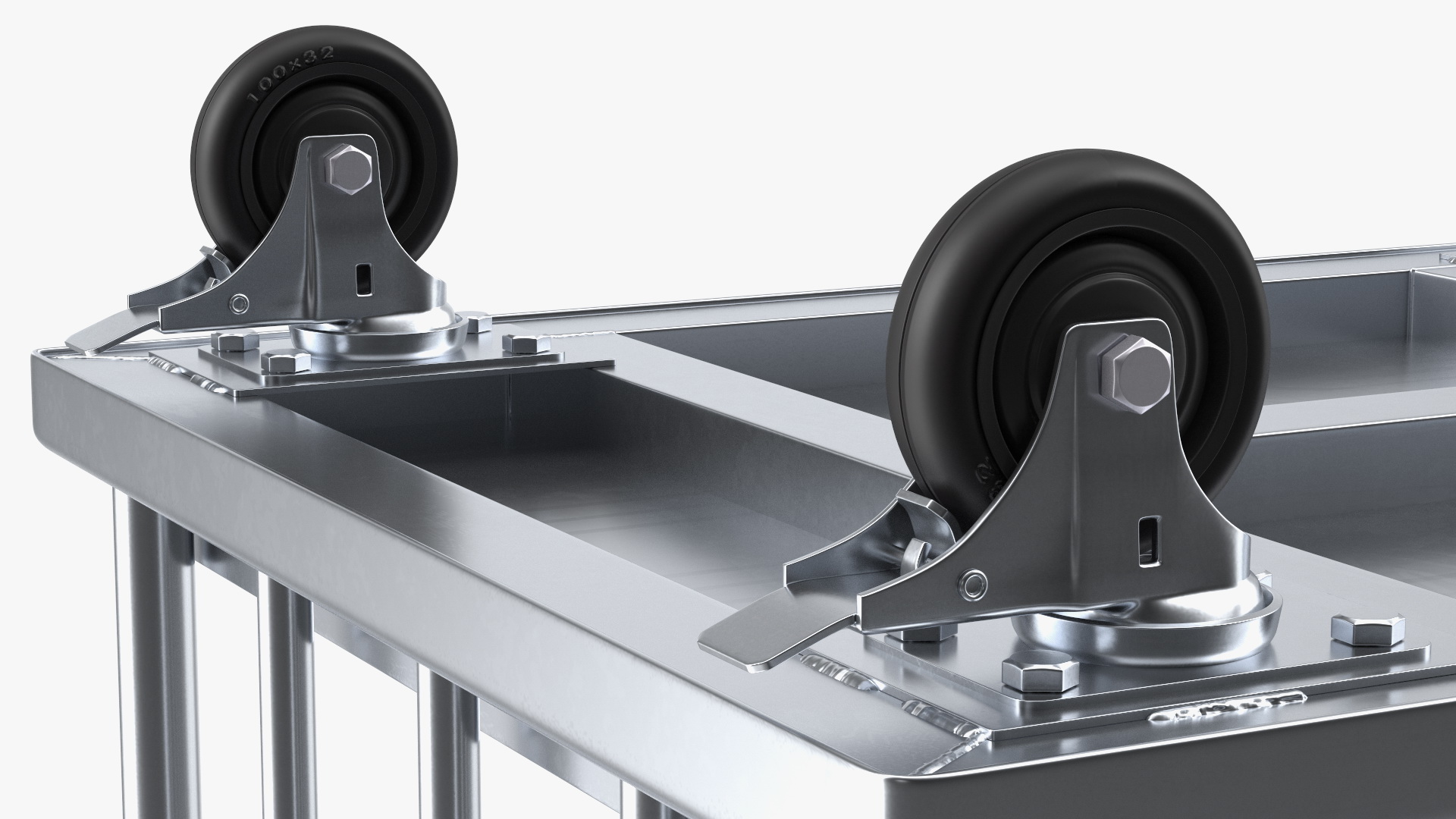 Trolley Platform with High Railing 3D model