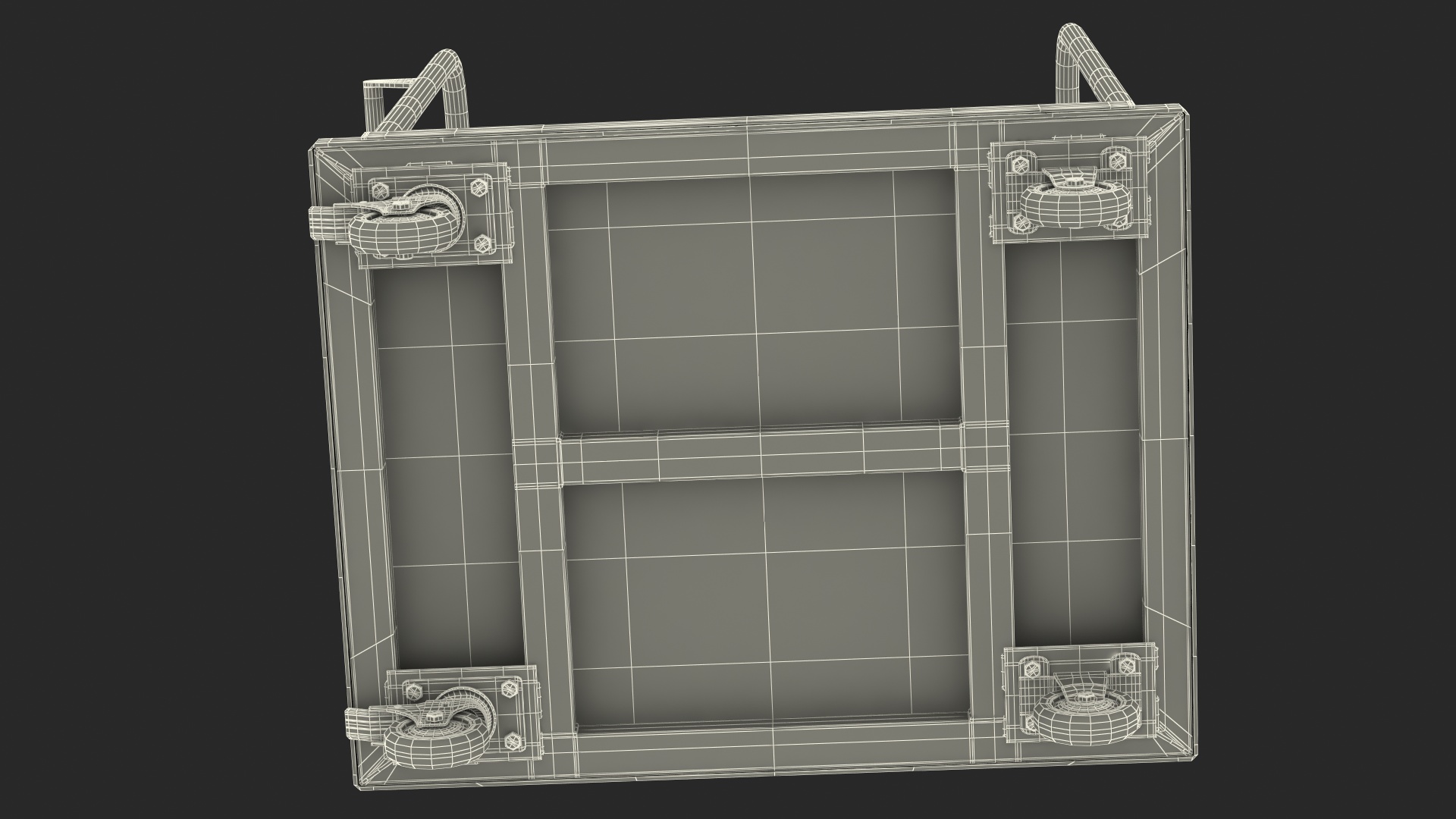 Trolley Platform with High Railing 3D model