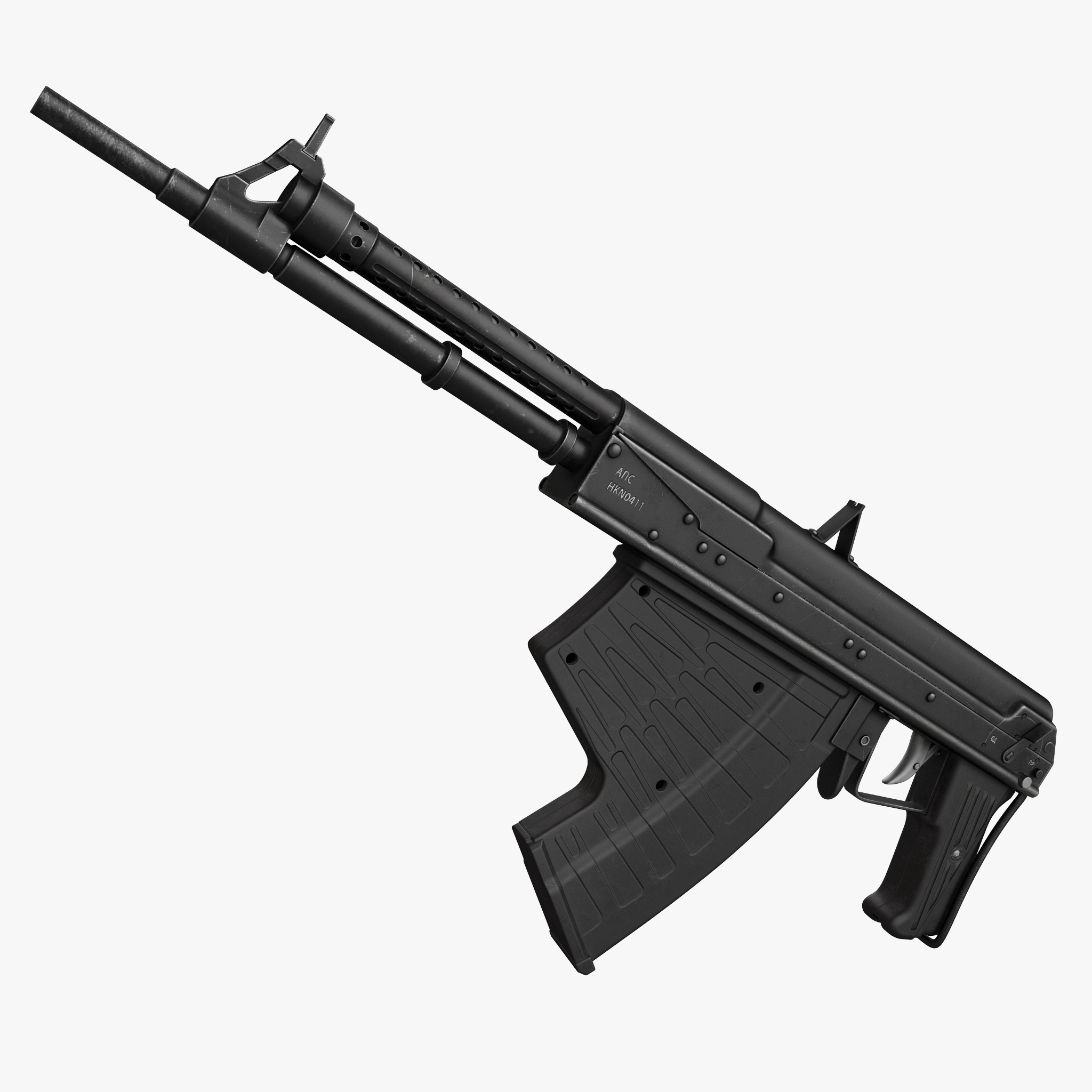 Underwater Rifle APS 3D Model, view 3