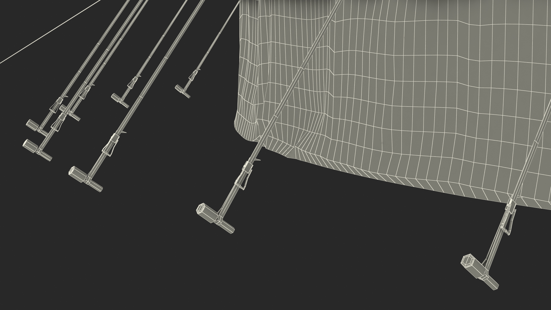 3D model Classic Circus Tent with Flags