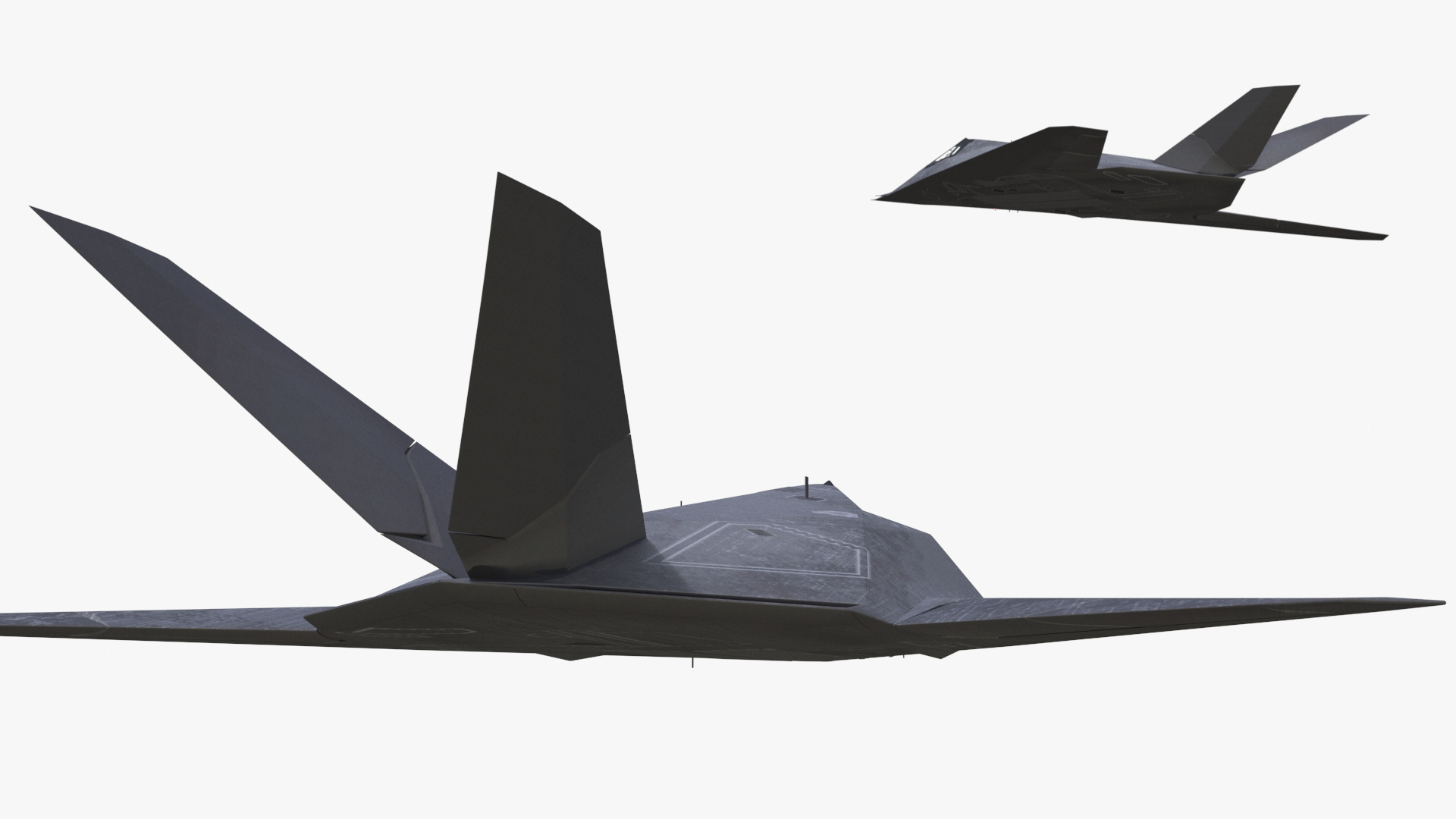Stealth Aircraft in Flight Simplified 3D
