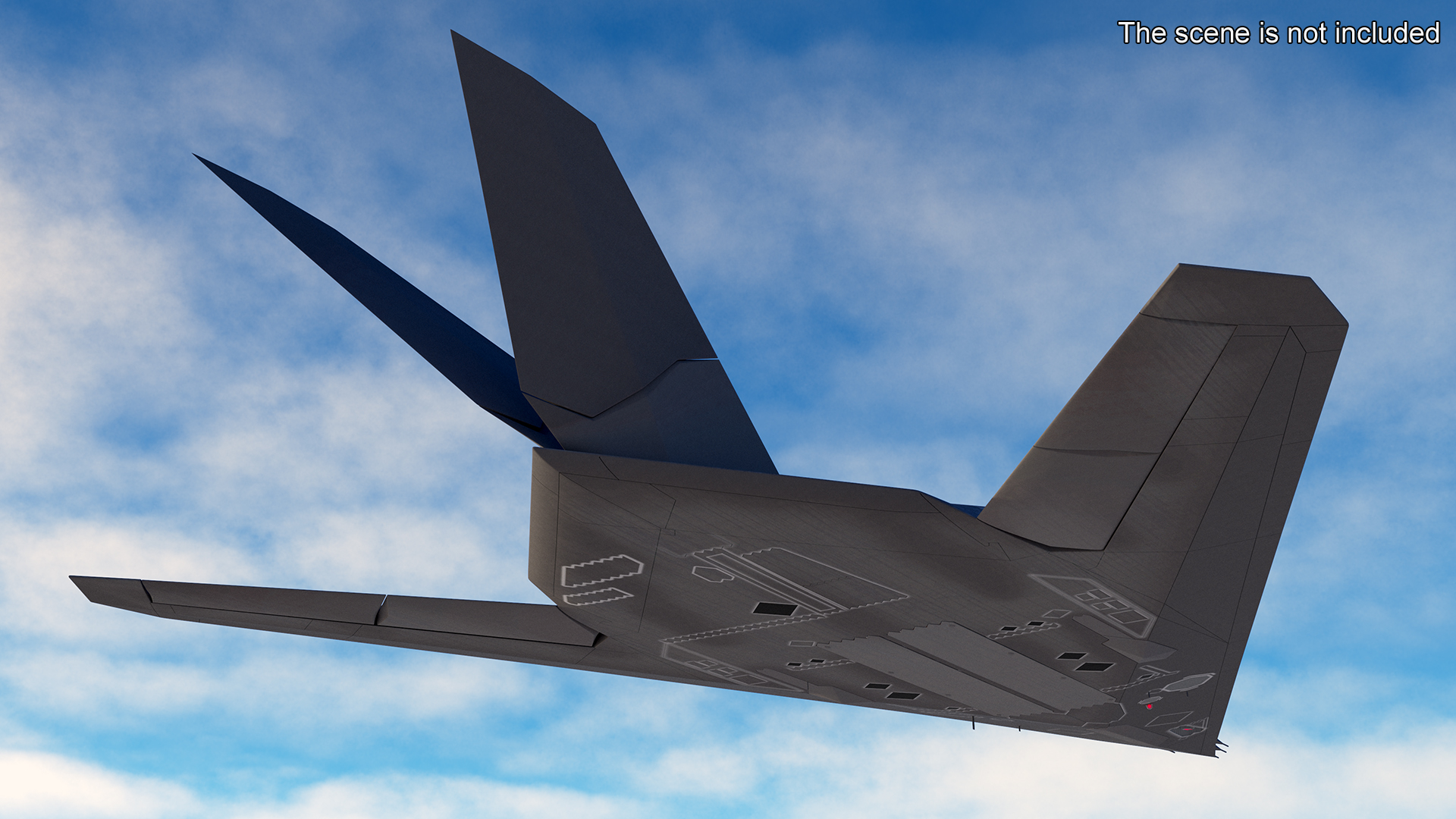 Stealth Aircraft in Flight Simplified 3D