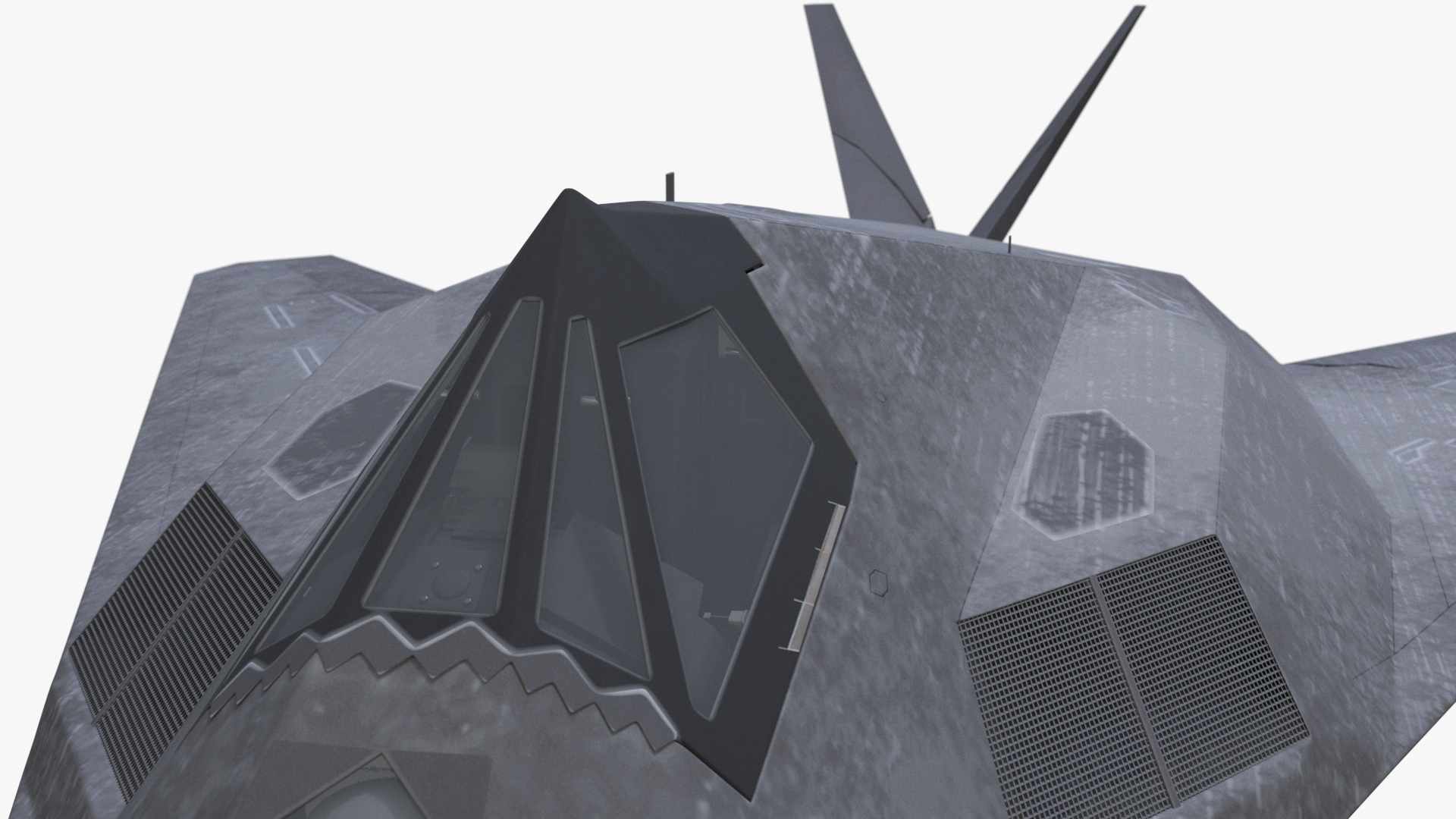 Stealth Aircraft in Flight Simplified 3D