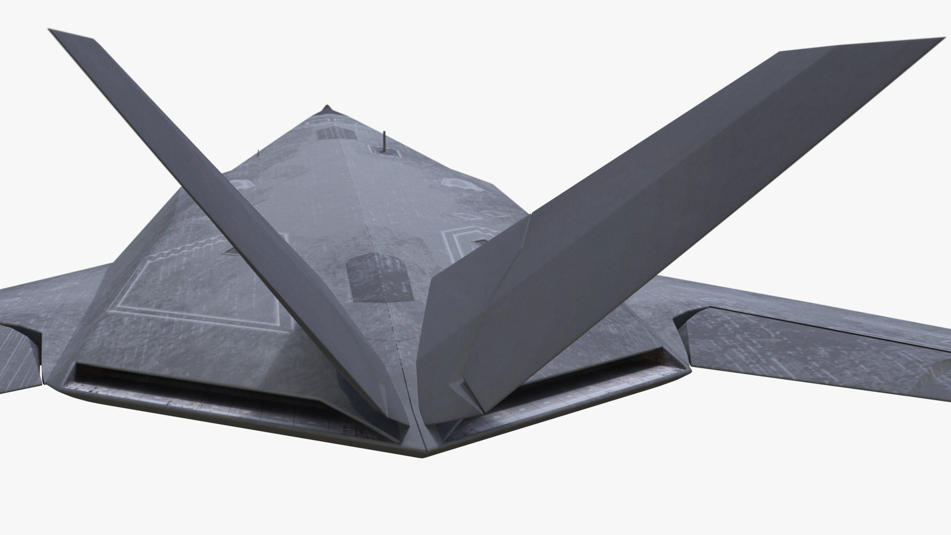 Stealth Aircraft in Flight Simplified 3D